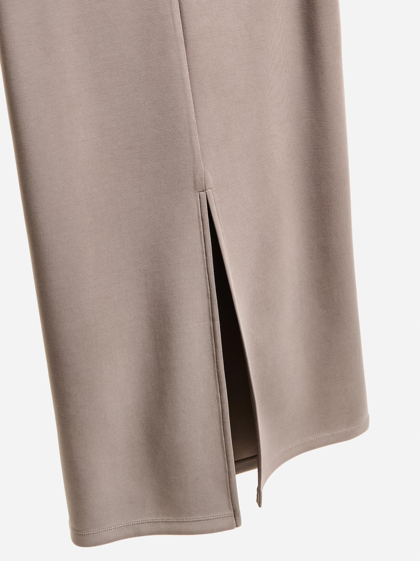 Brown Midi Skirt With Modal, Brown, medium