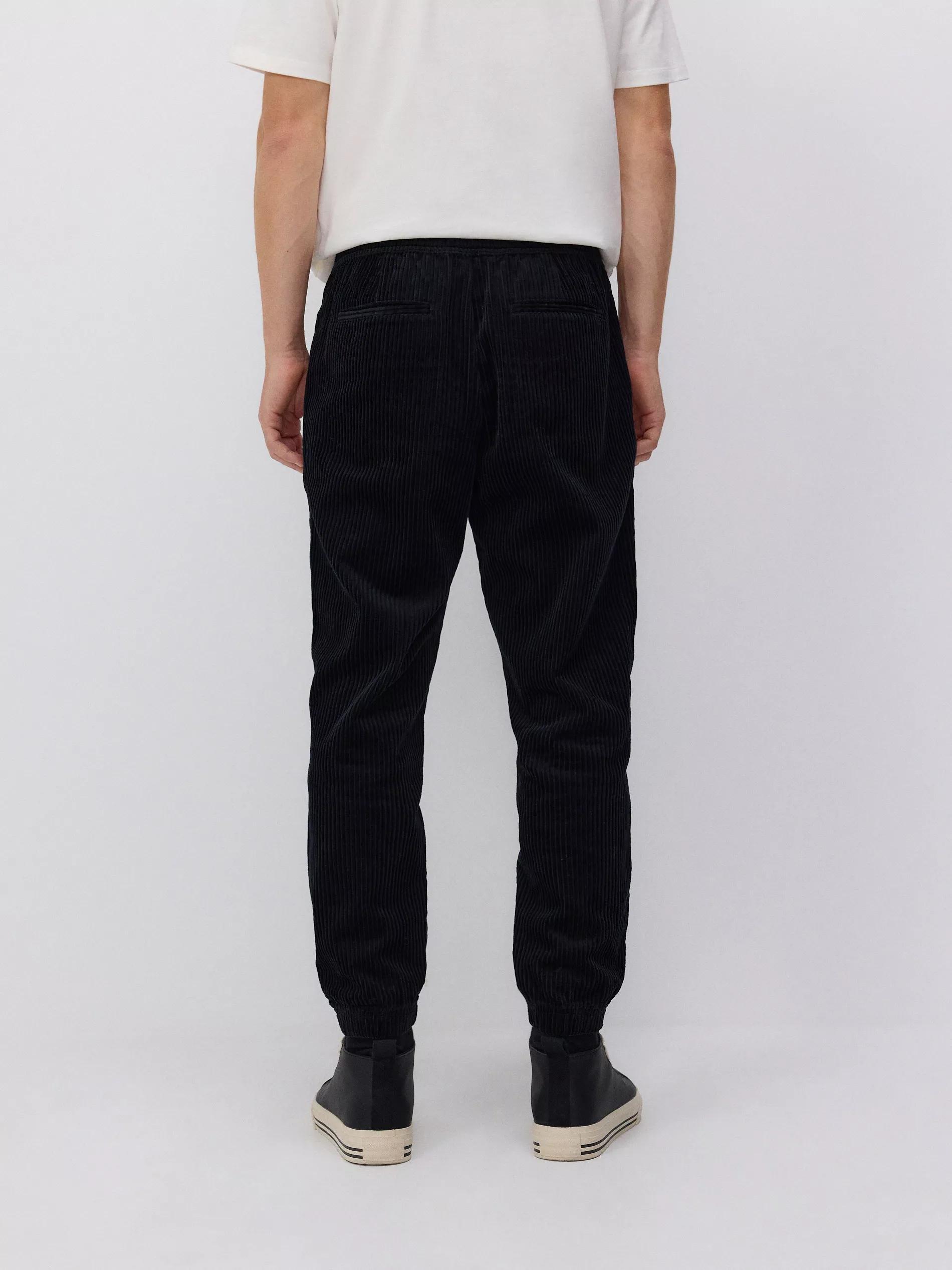 Black Corduroy Joggers, , large image number 2