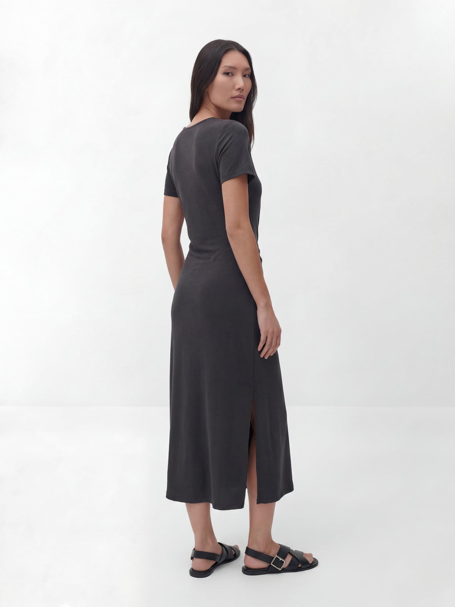 Grey Modal Rich Midi Dress, Grey, large image number 1