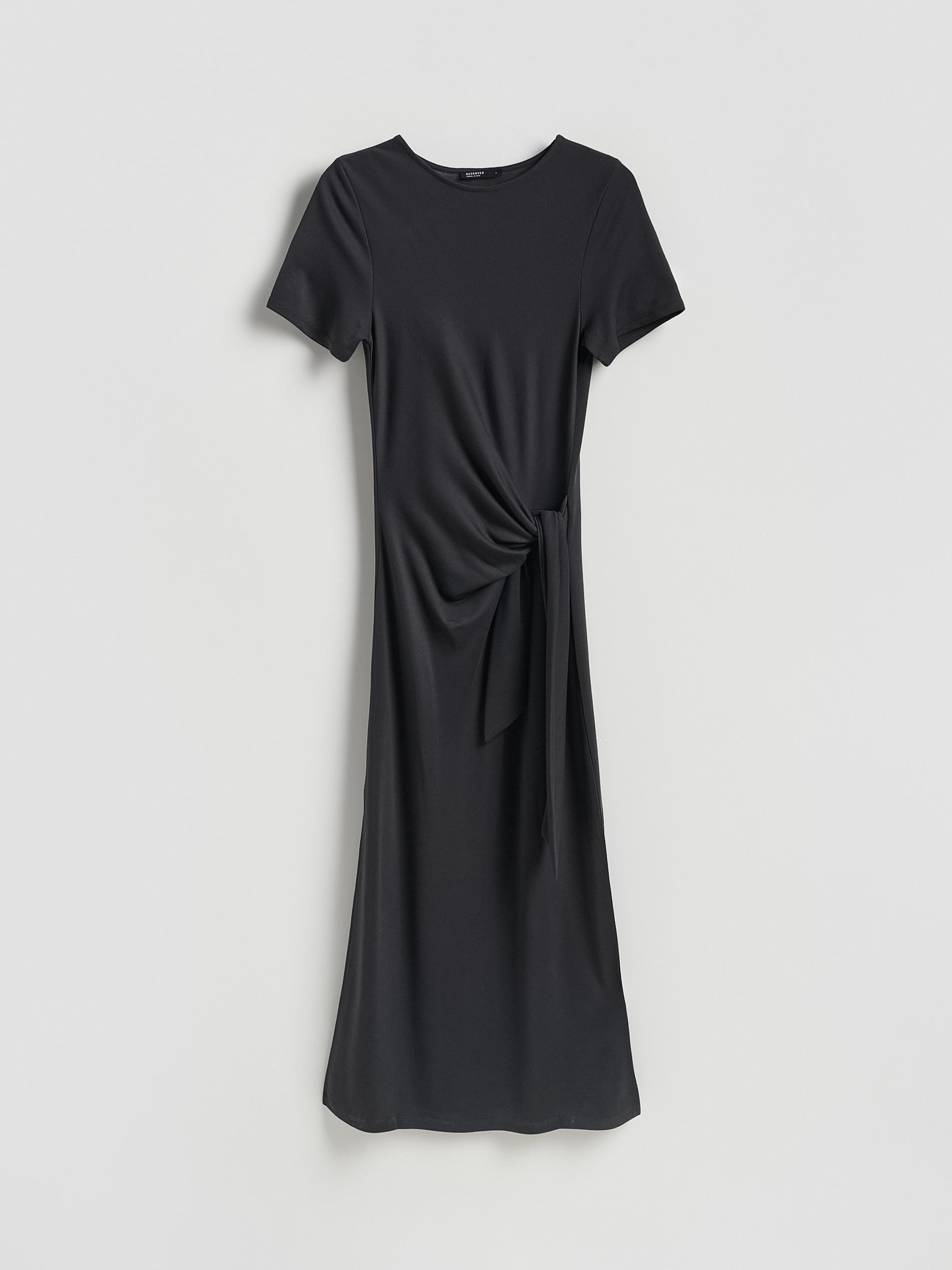 Grey Modal Rich Midi Dress, Grey, large image number 4