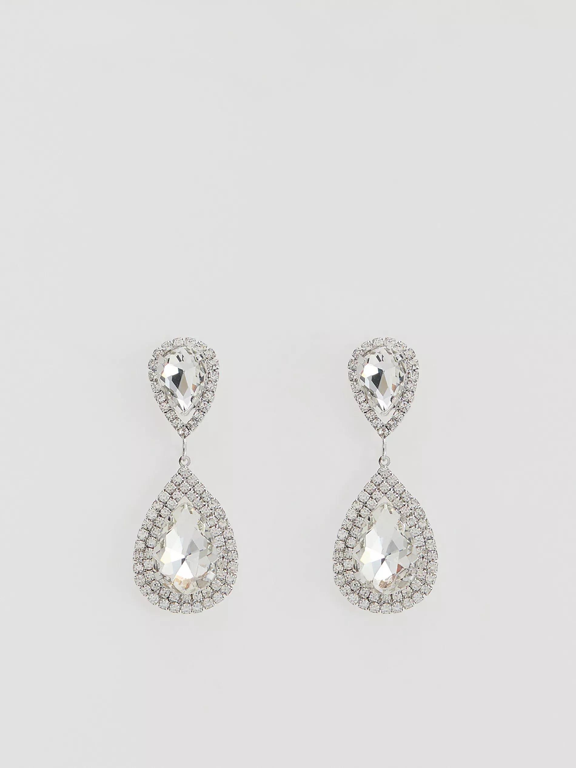 Silver Dangle Earrings, Silver, large image number 0