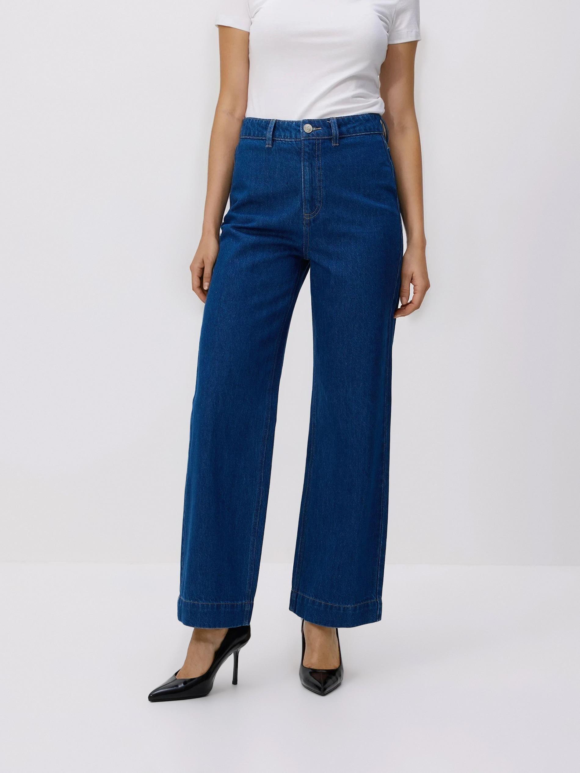Blue Jeans Wide Leg Jeans, Blue, medium