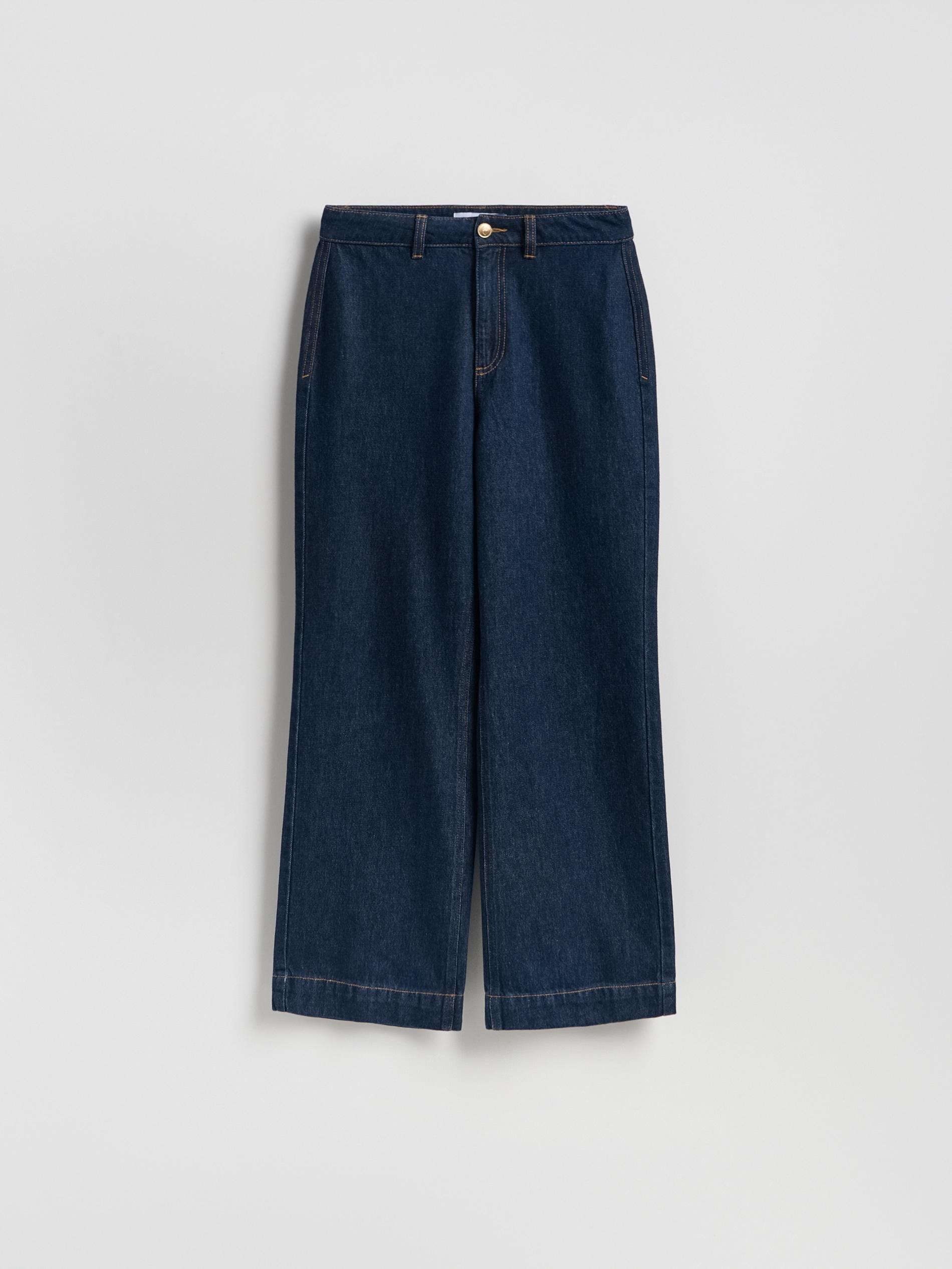 Navy Wide Leg Jeans, Navy, large image number 3
