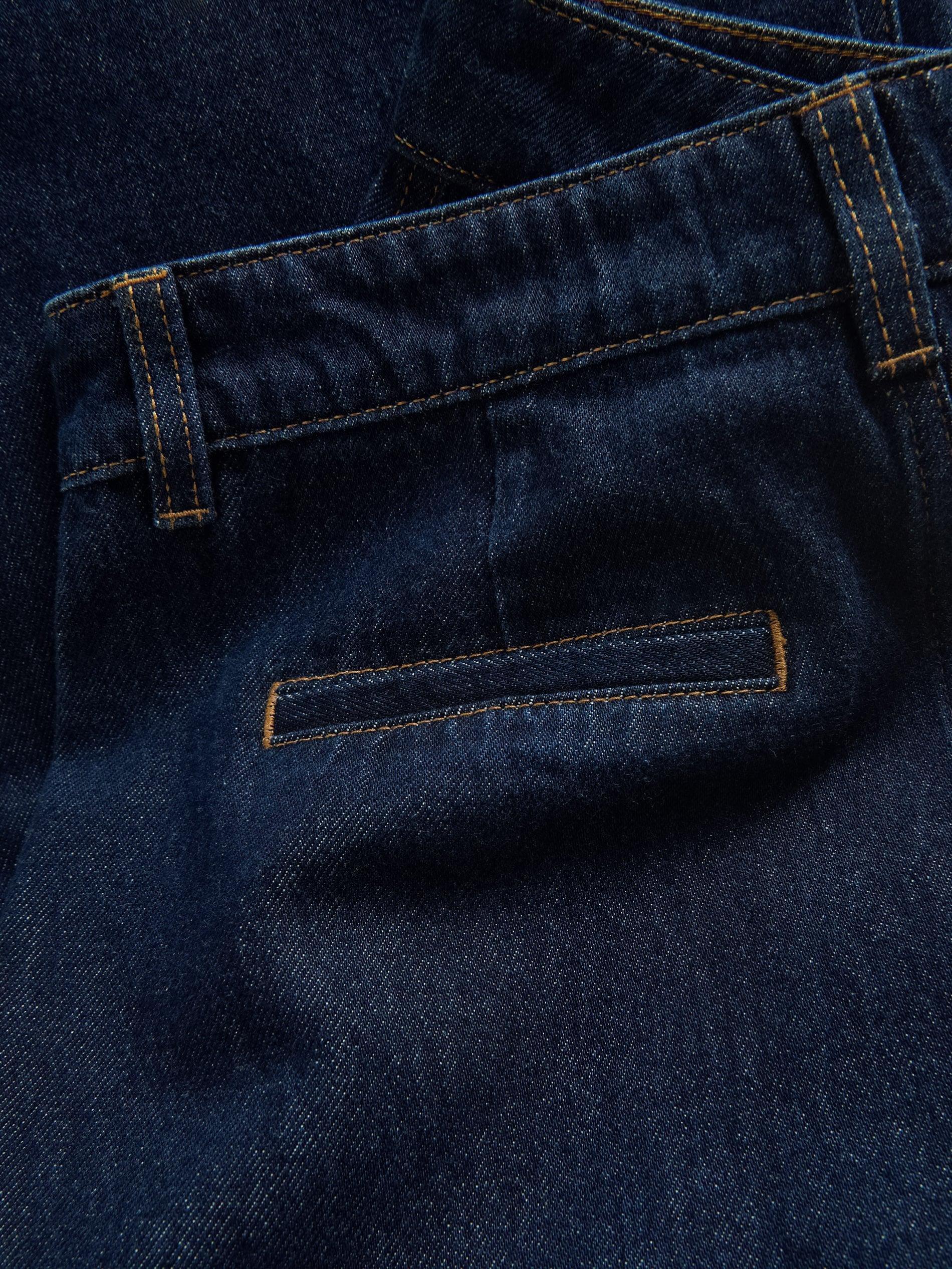 Navy Wide Leg Jeans, Navy, large image number 4