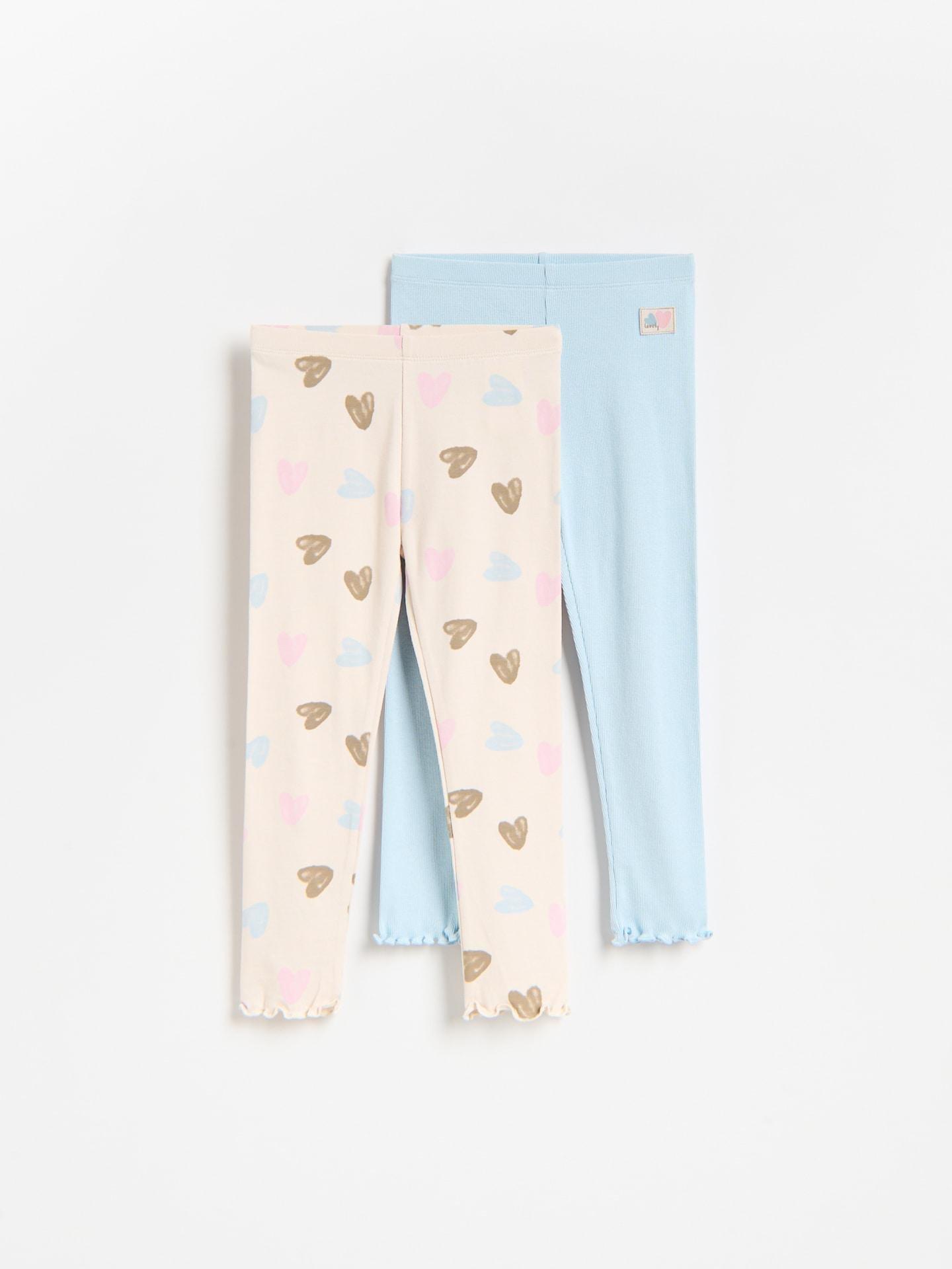 Multicolour Cotton Rich Leggings 2 Pack, Multicolor, medium
