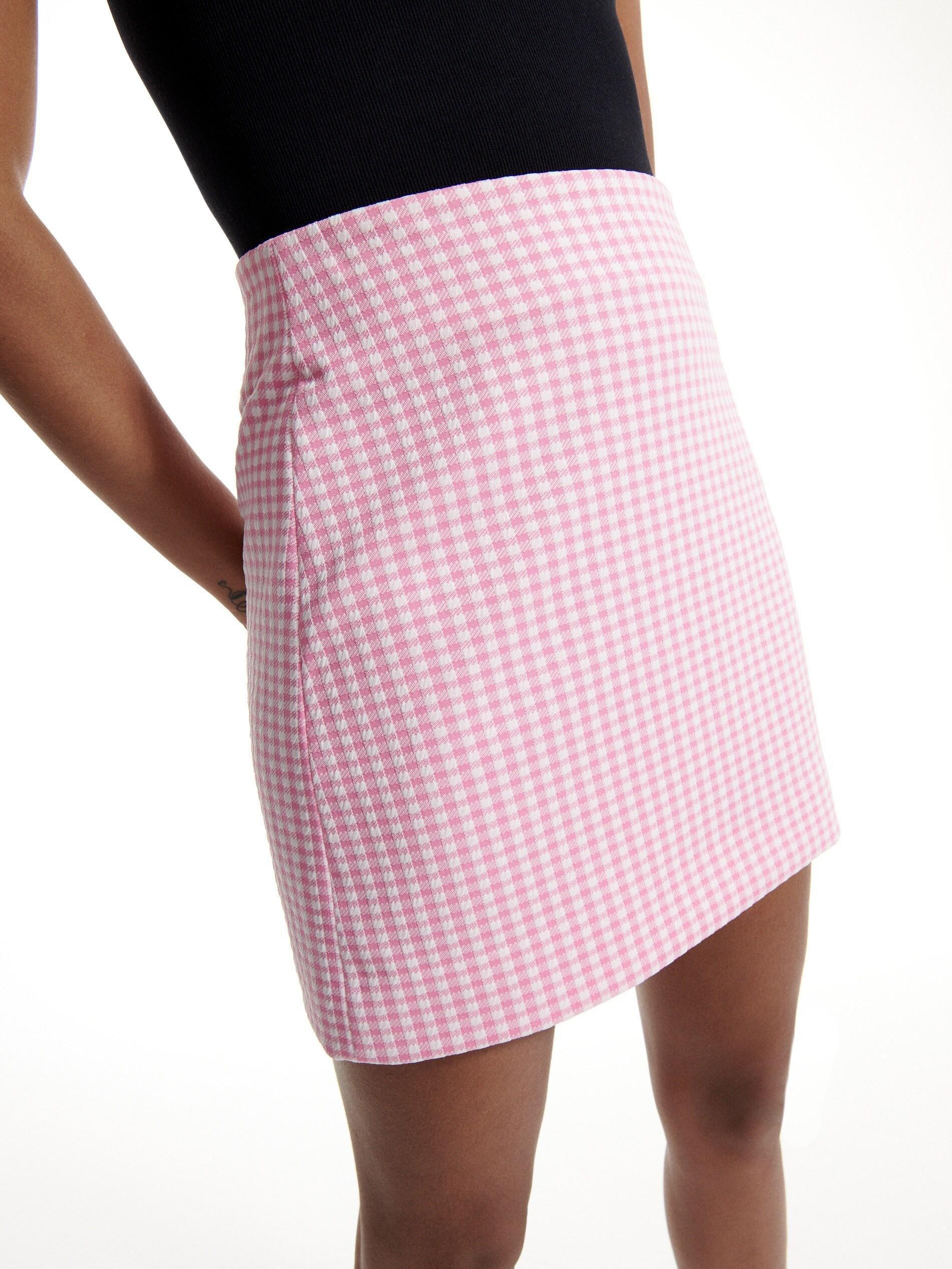 Pink Checkered Skirt, , large image number 1