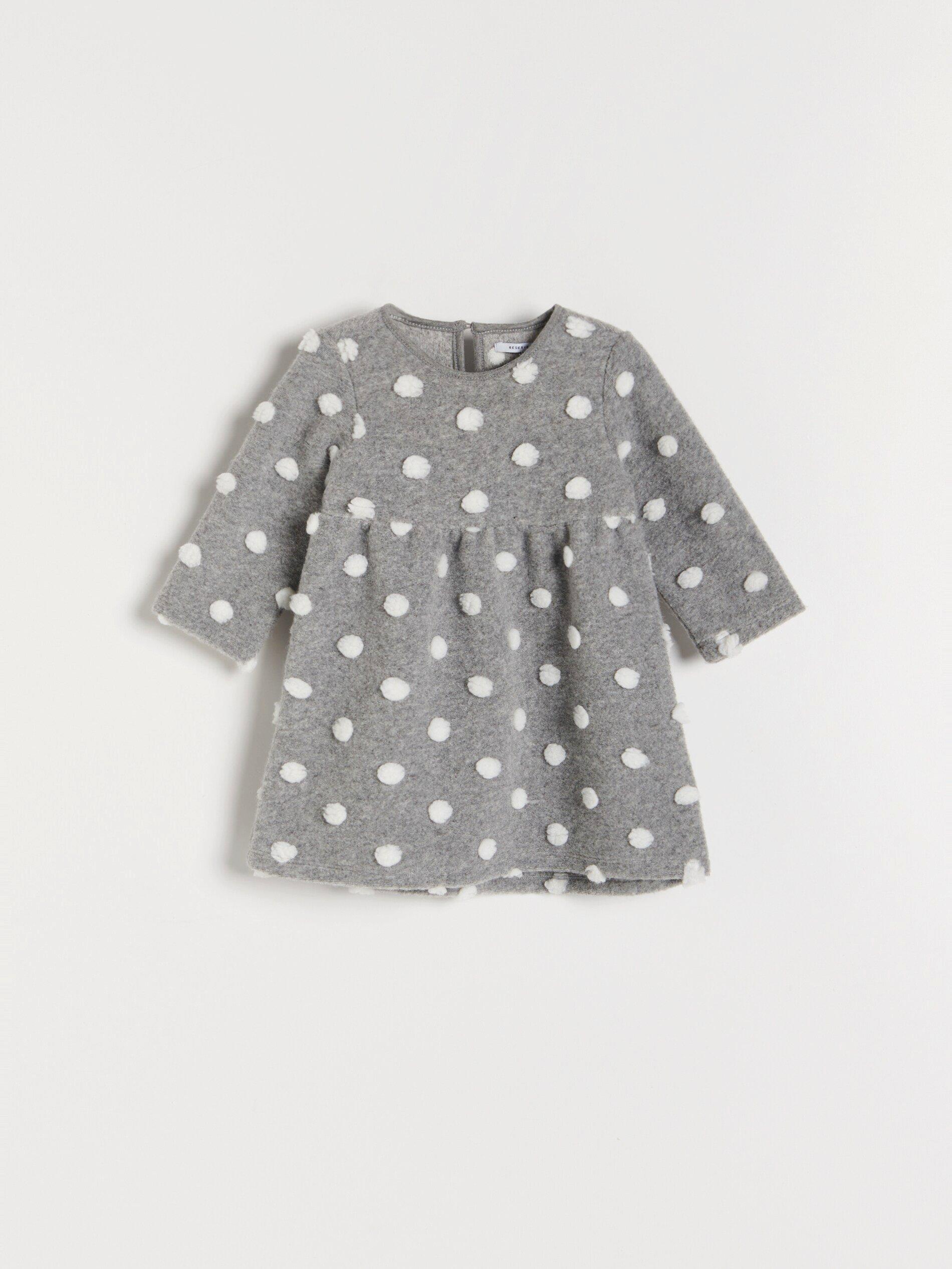 Light Grey Polka Dot Dress, Kids Girl, , large image number 5
