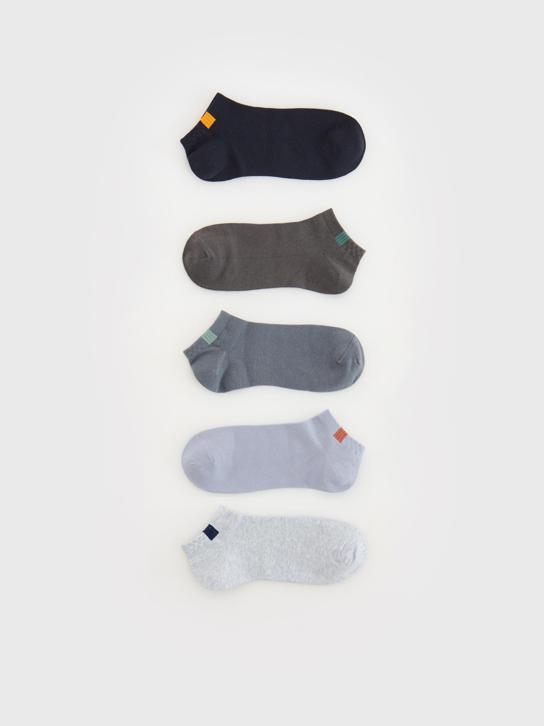 Grey Socks,Set Of 5, , large image number 1