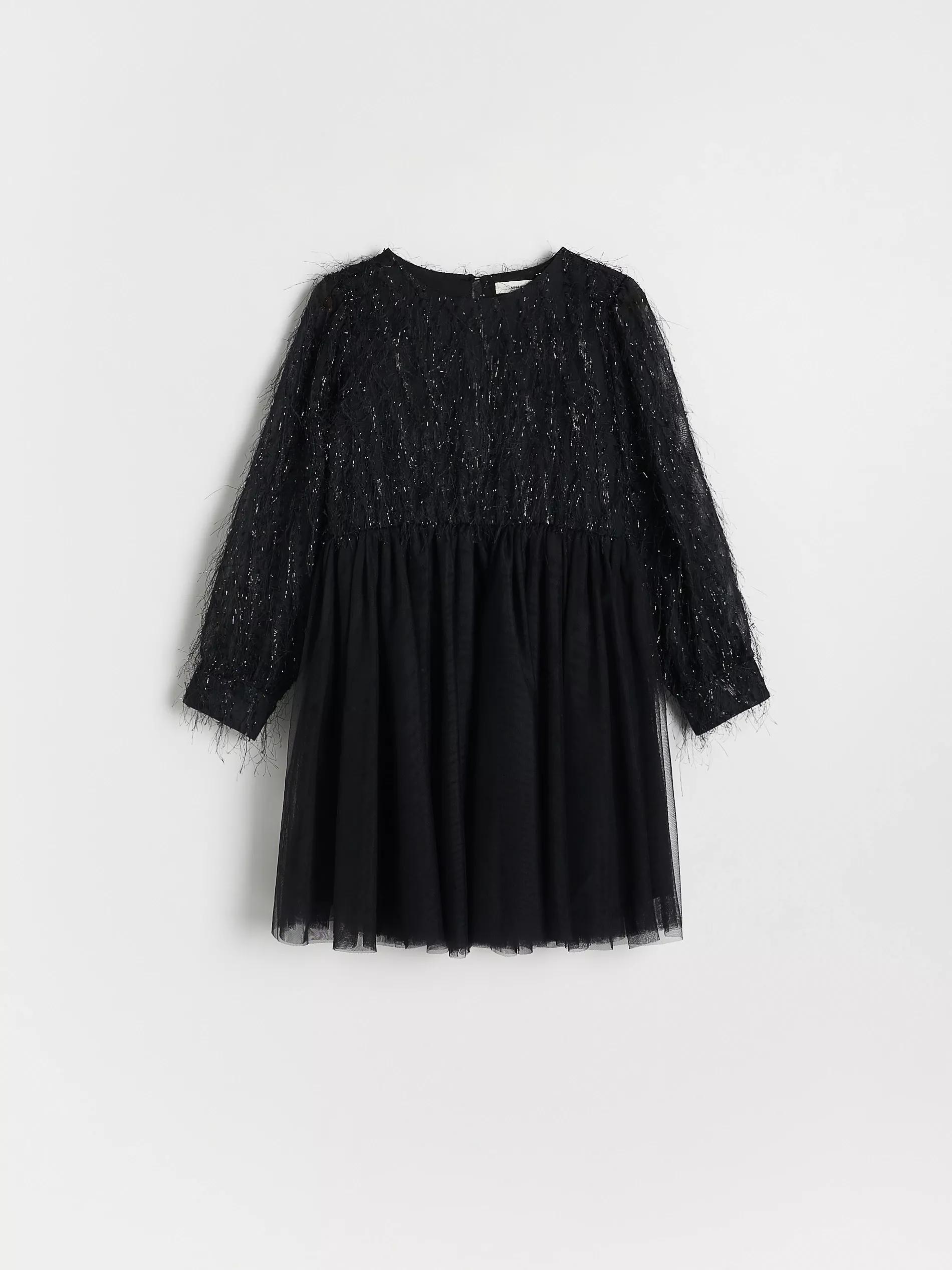 Black Elegant Dress, Kids Girls, , large image number 1