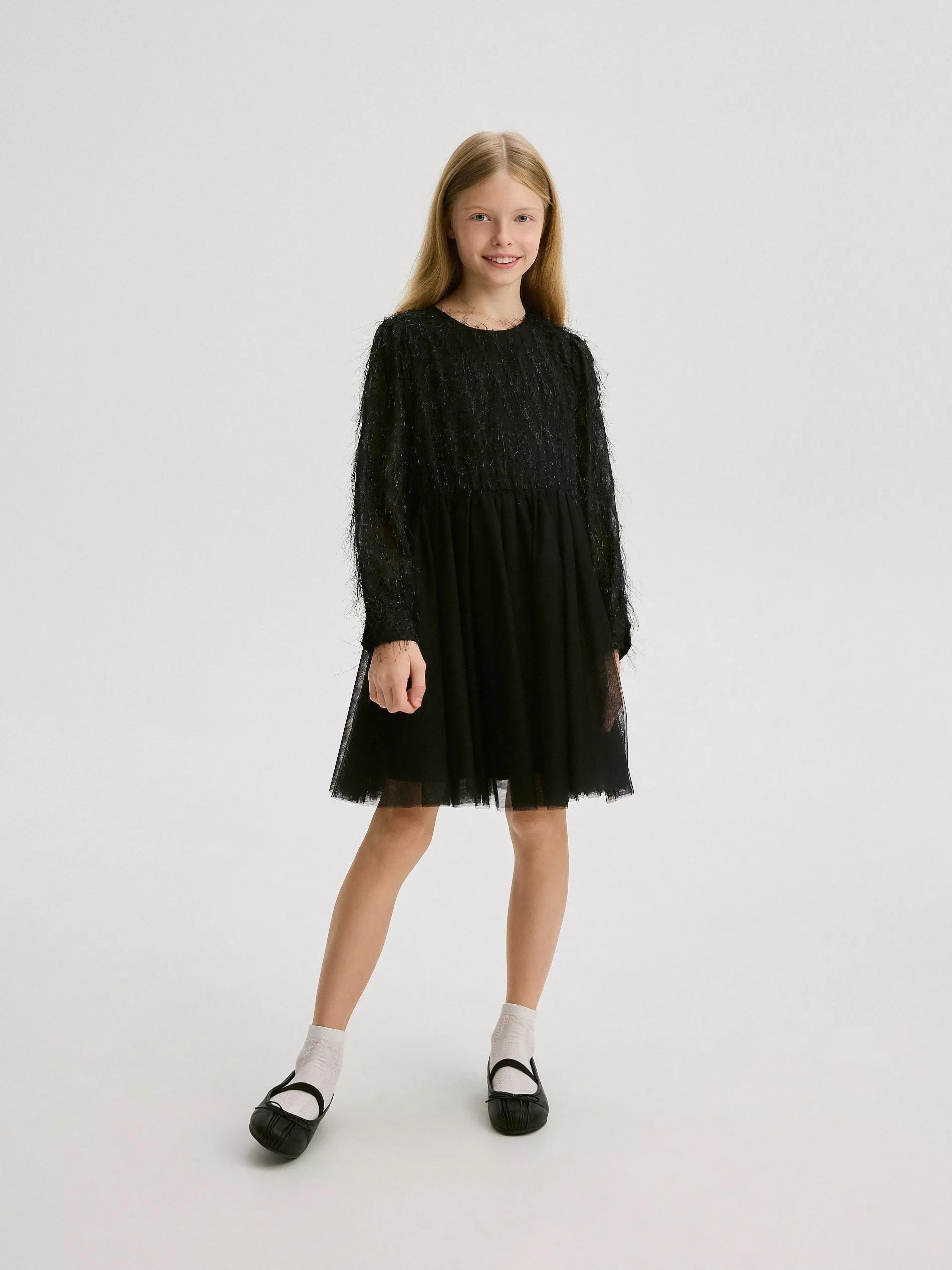 Black Elegant Dress, Kids Girls, , large image number 4