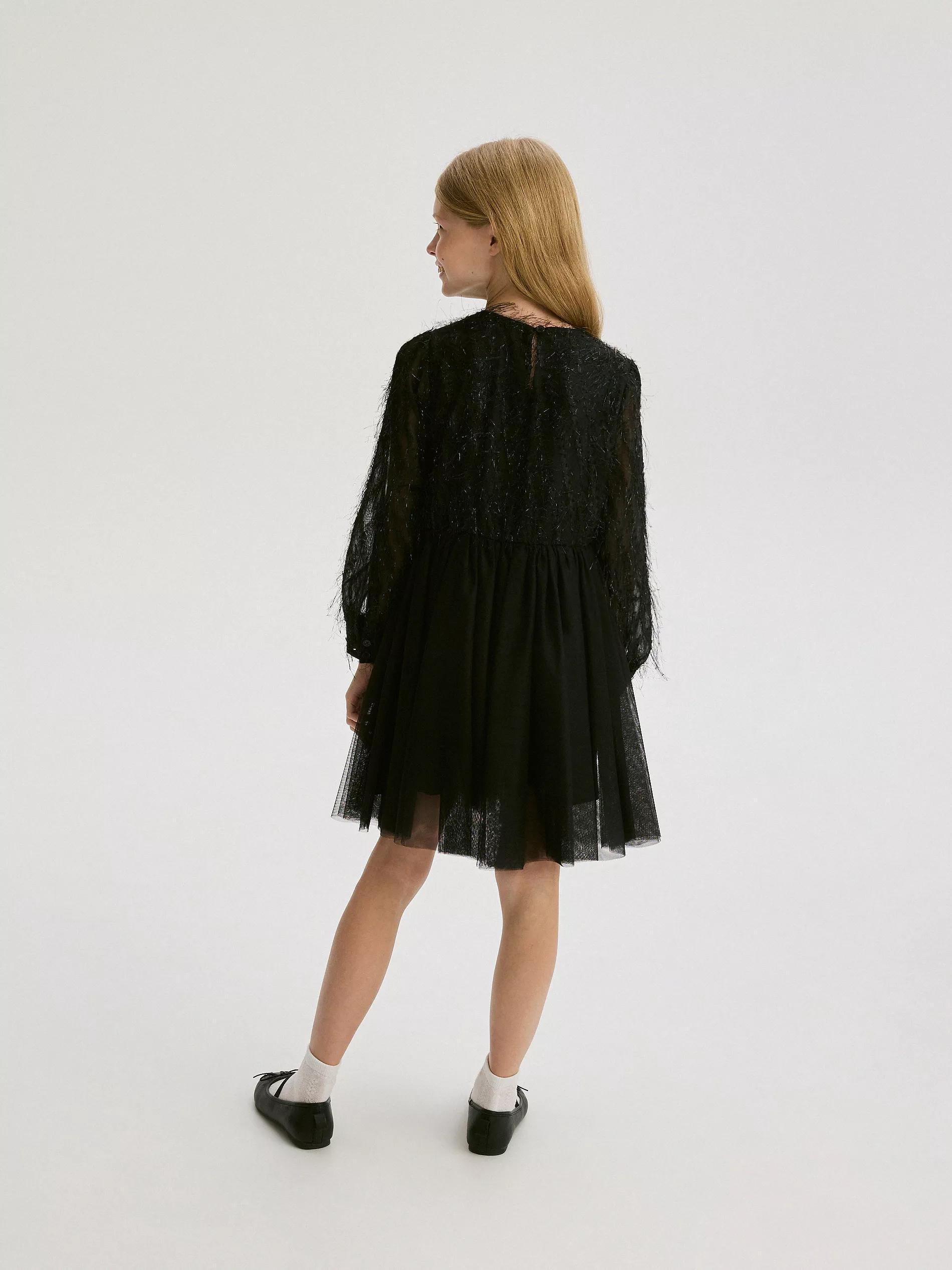 Black Elegant Dress, Kids Girls, , large image number 5