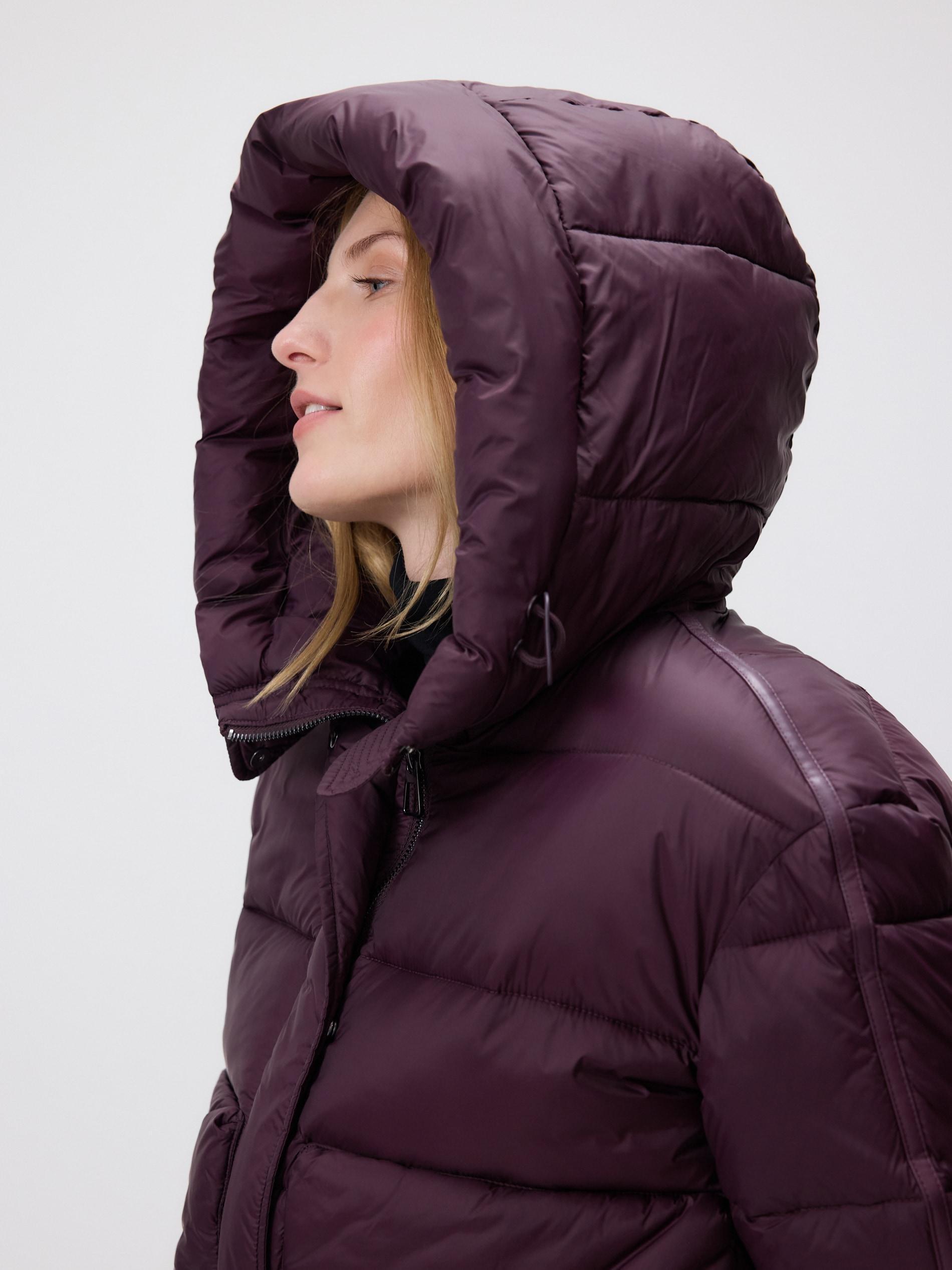 Purple Quilted Jacket With Hood, Purple, large image number 2