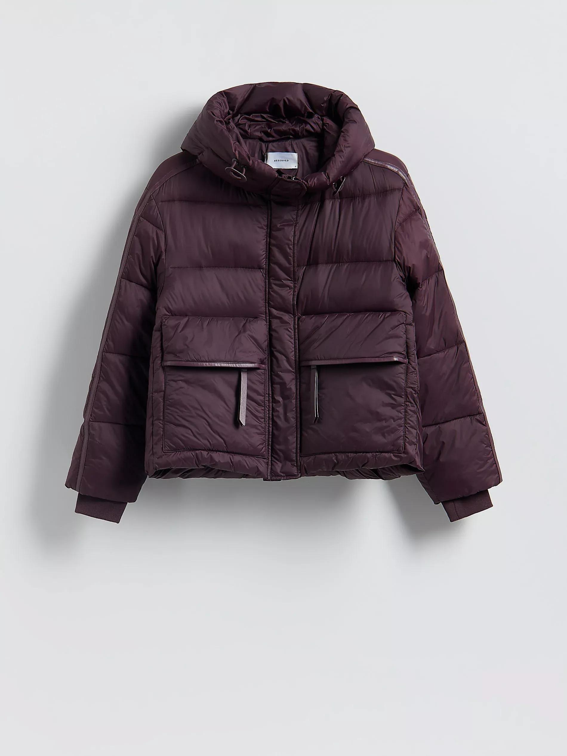 Purple Quilted Jacket With Hood, Purple, large image number 4