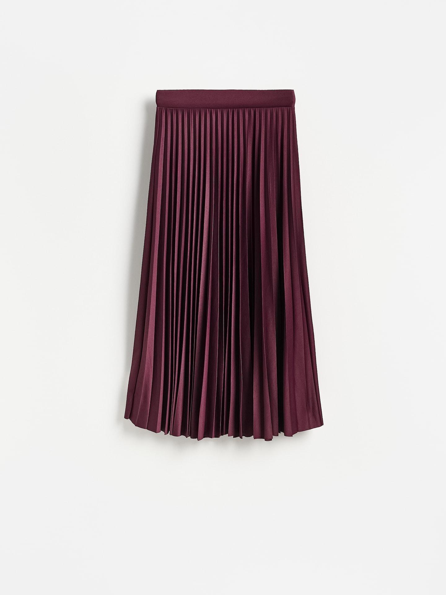Purple Pleated Maxi Skirt, Purple, medium