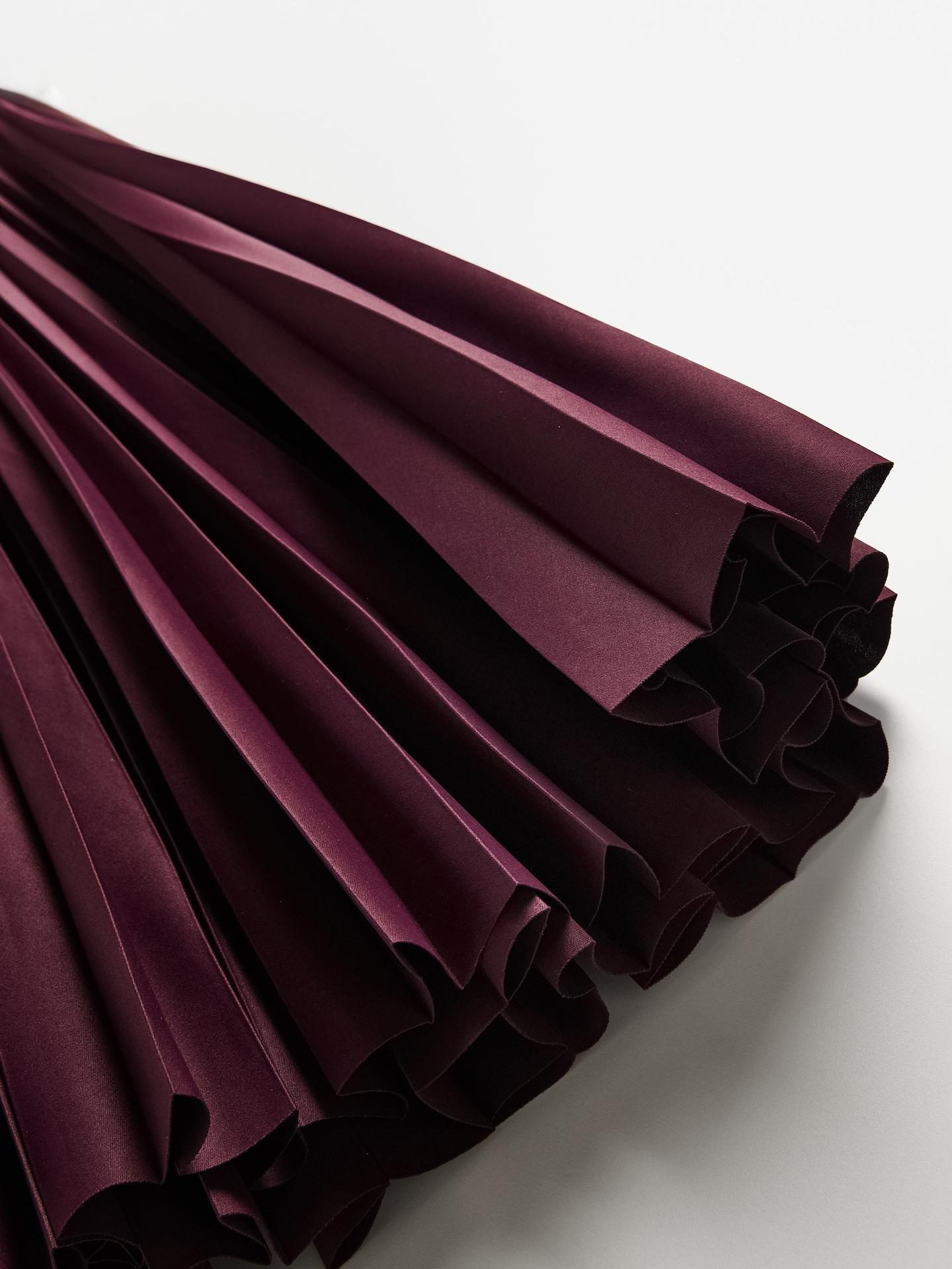 Purple Pleated Maxi Skirt, Purple, large image number 1