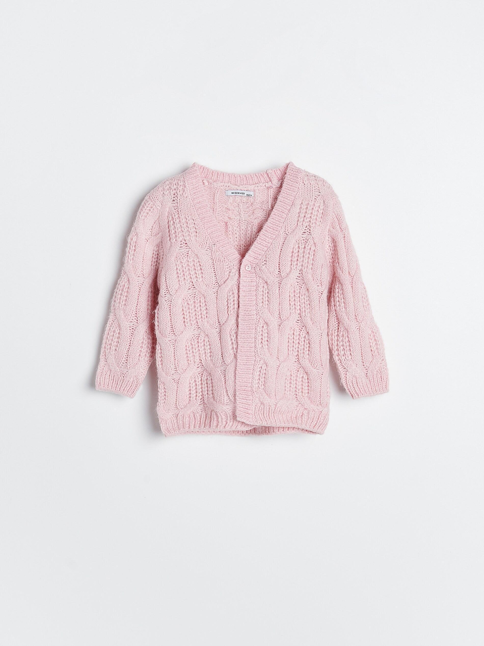 Pink Wool Mix Cardigan, Kids Girl, , large image number 1
