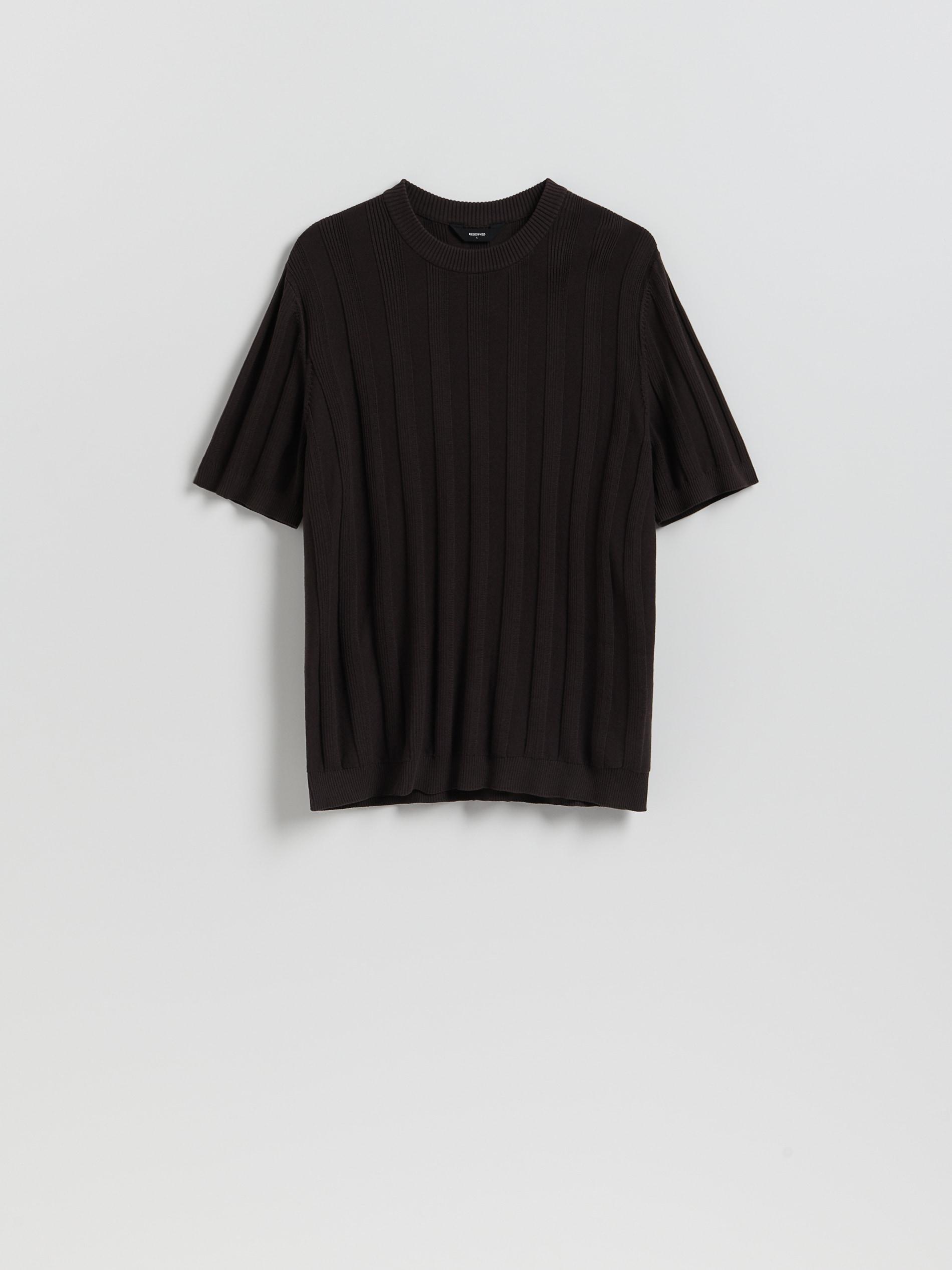 Brown Short-Sleeved Sweater, Brown, large image number 4