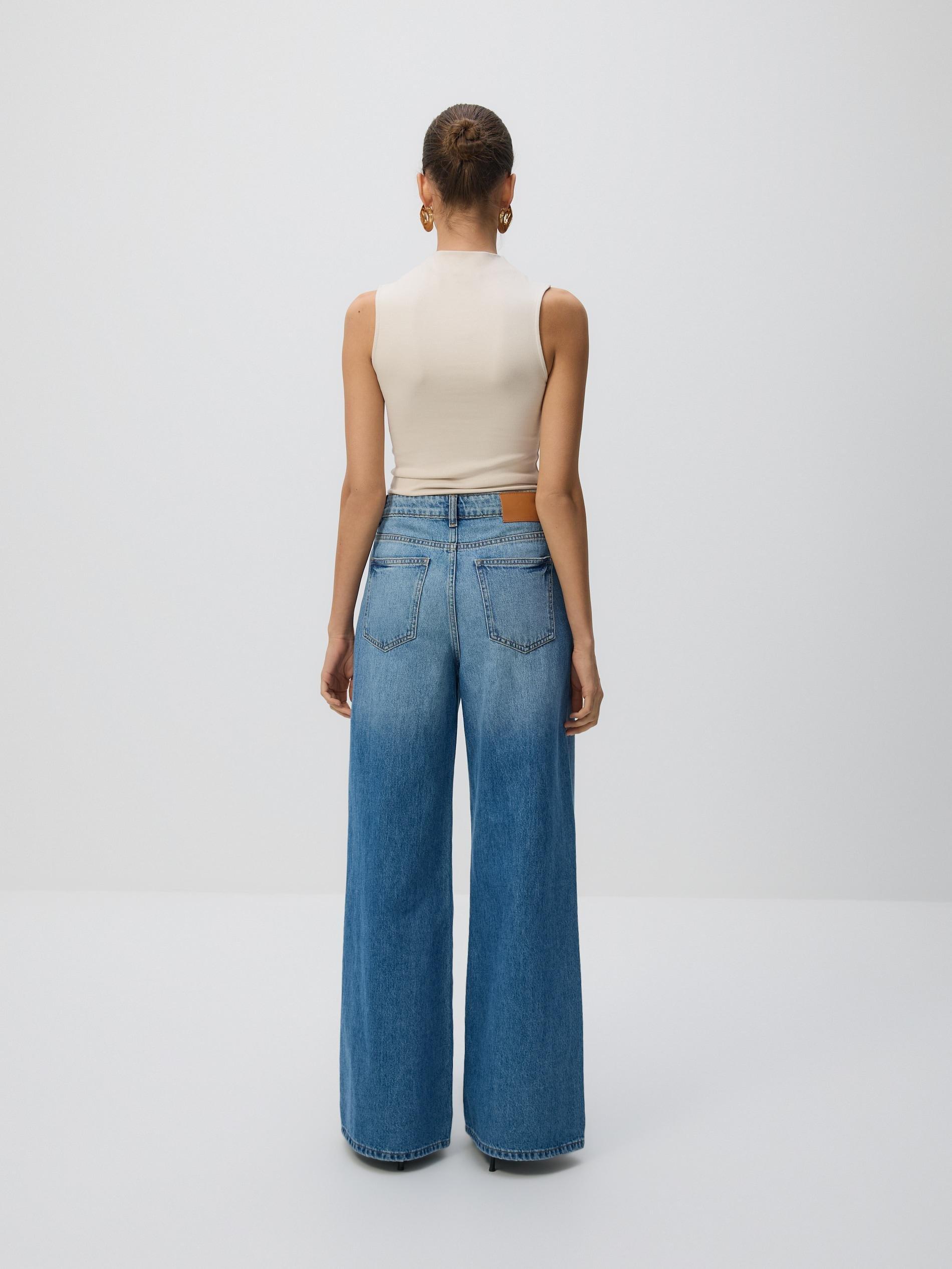 Blue Jeans Wide Leg Jeans, Blue, medium