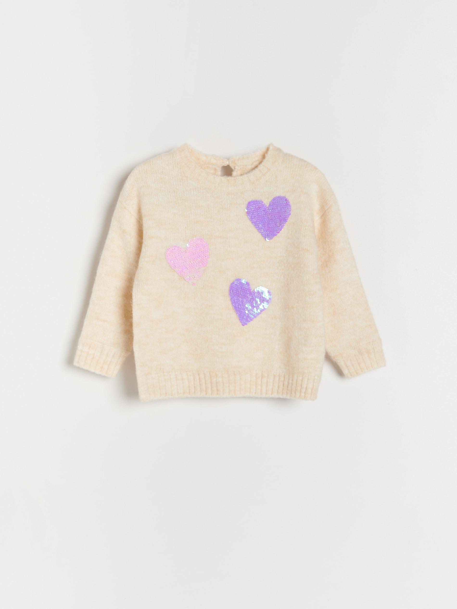 Nude Sweater With Magic Sequins, Kids Girl, , large image number 1