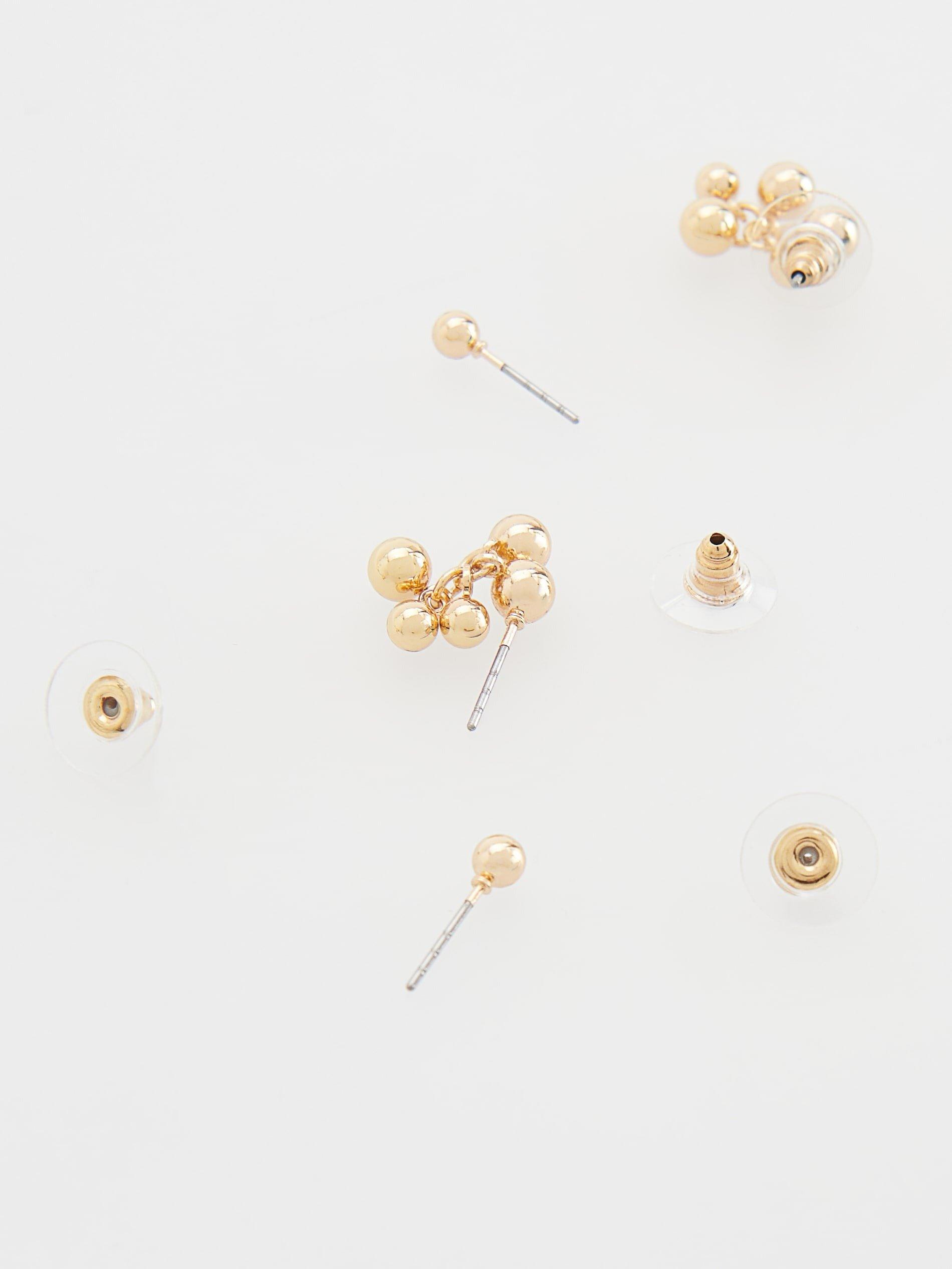 Gold Earrings Set, , large image number 2