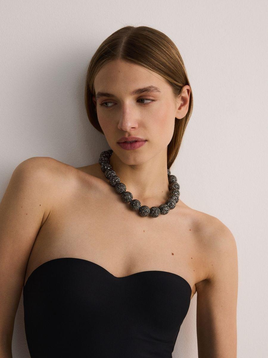 Black Necklace, Grey, large image number 0