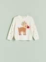 Reserved - Ivory Holiday Sweater, Kids Girl