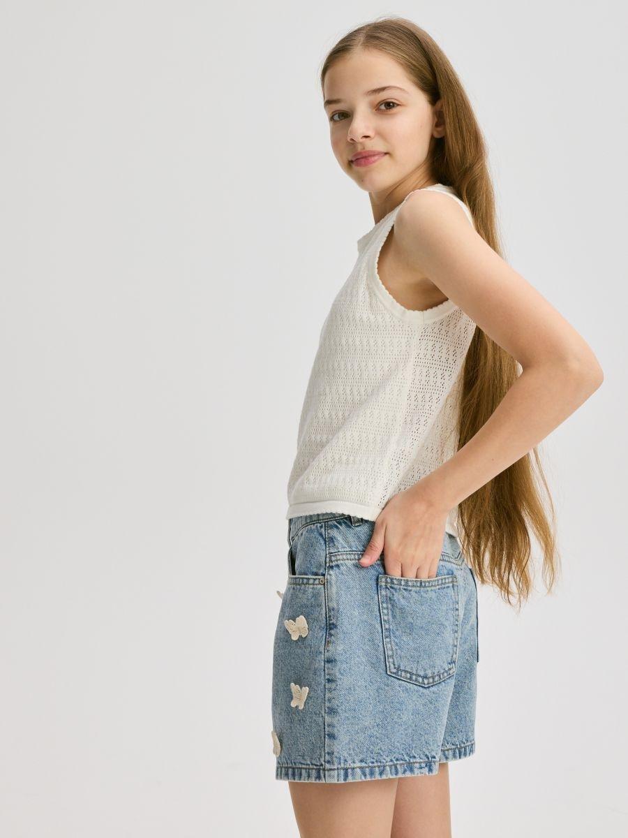 Blue Shorts, Kids Girl, , large image number 2