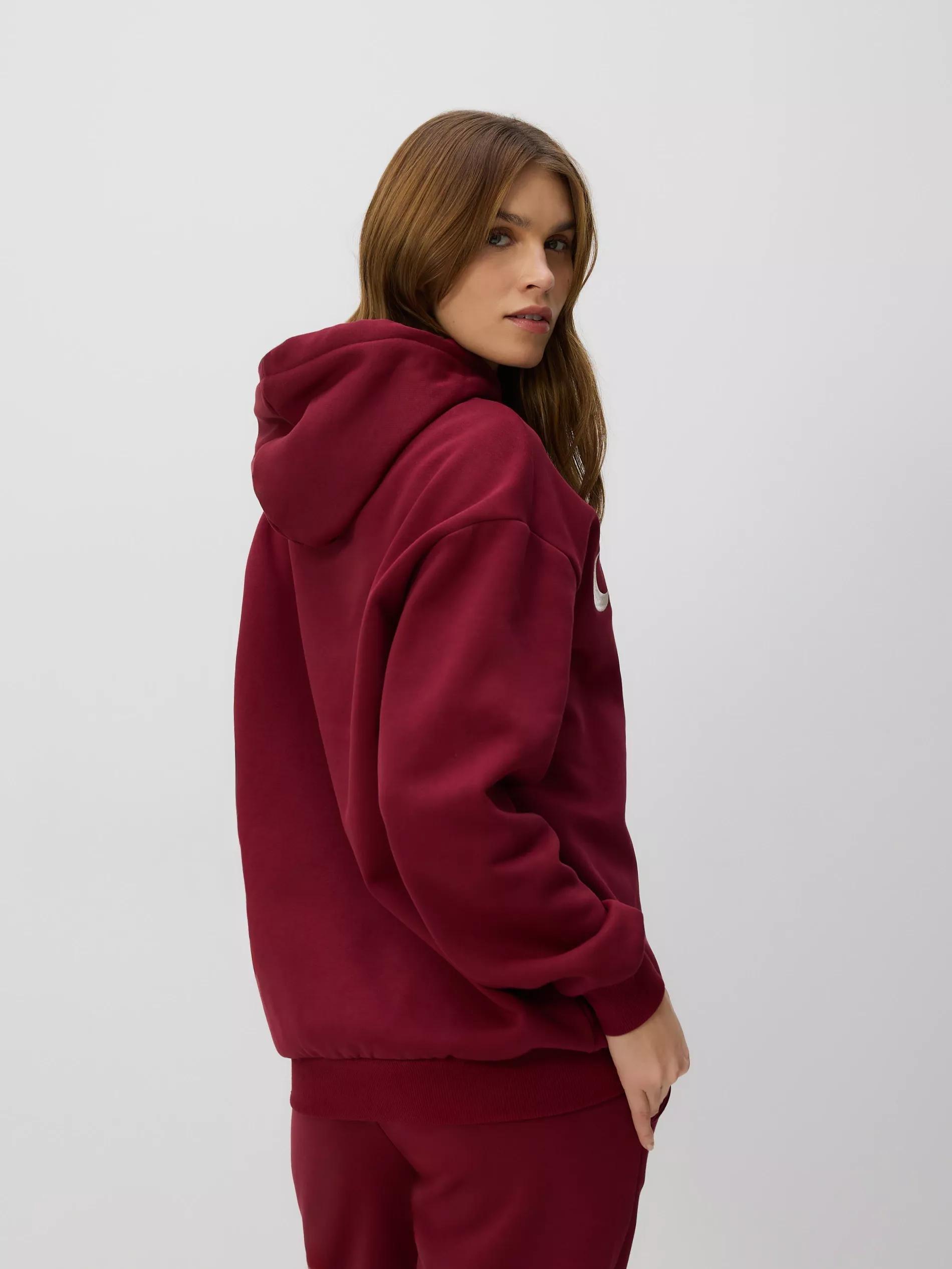 سويت شيرت عنابي بشعار عيد الميلاد, Burgundy, large image number 3