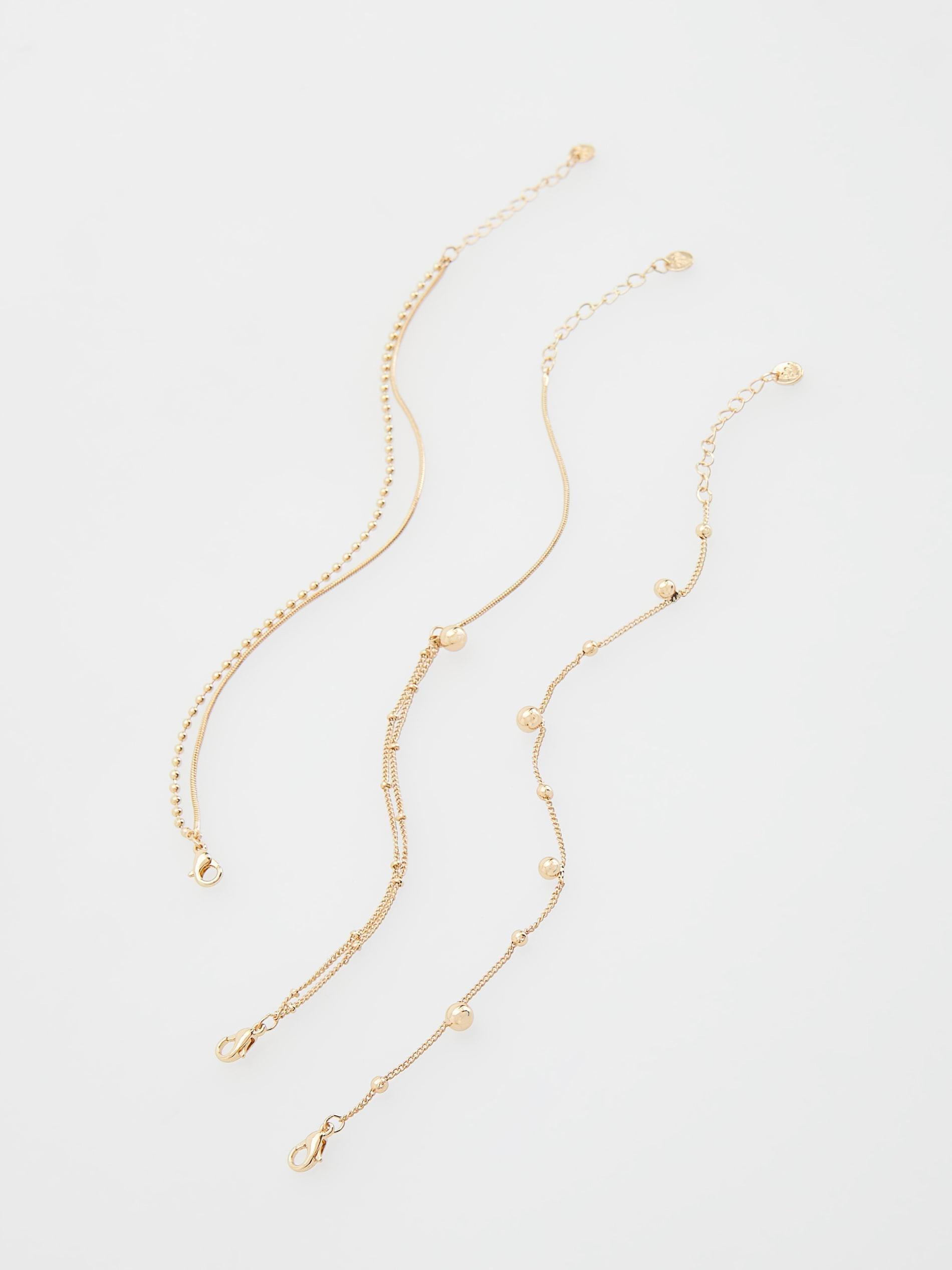 Gold Beads Bracelet Set, , large image number 1