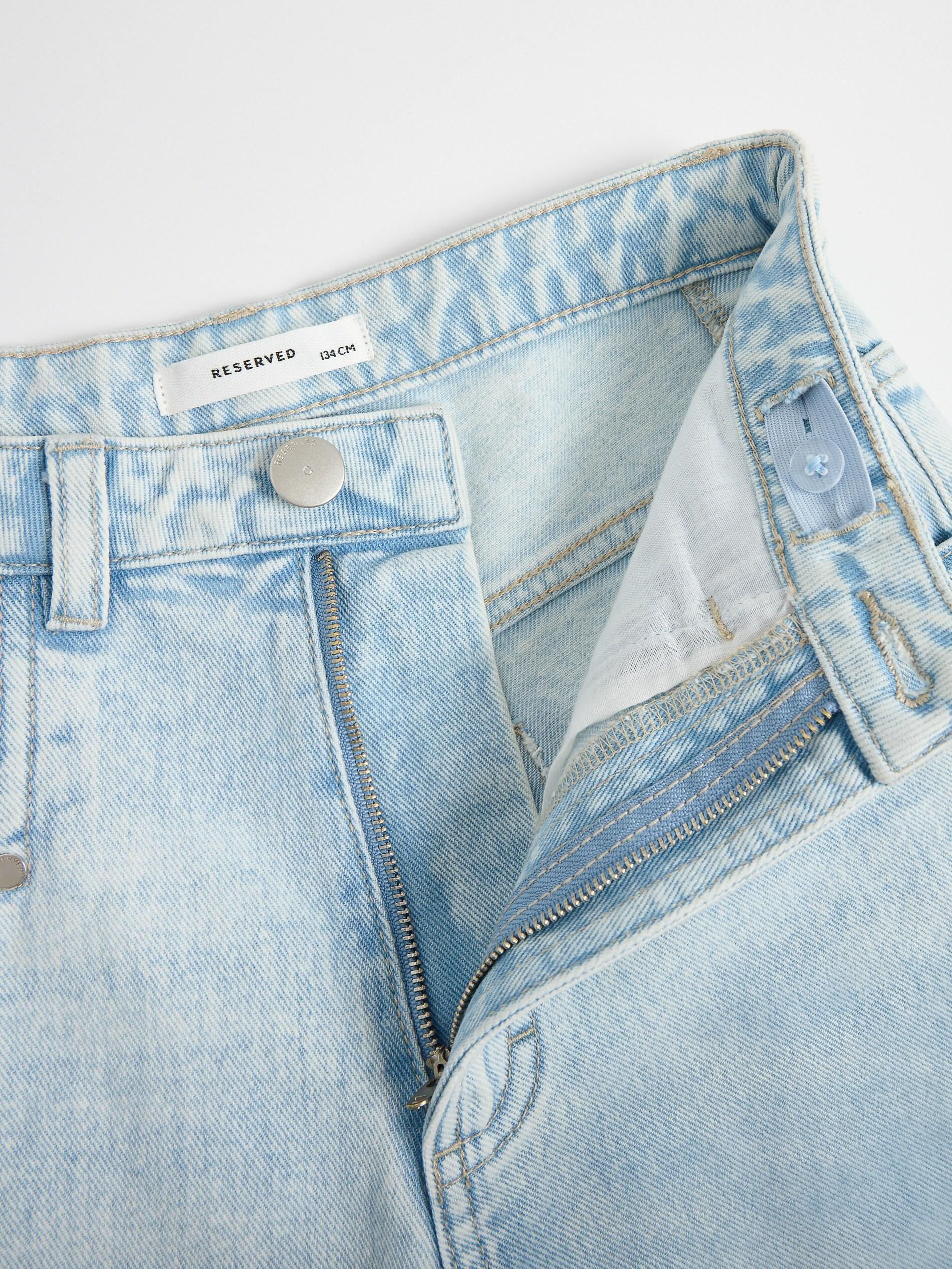 Blue Denim Bermuda Shorts, Blue, medium