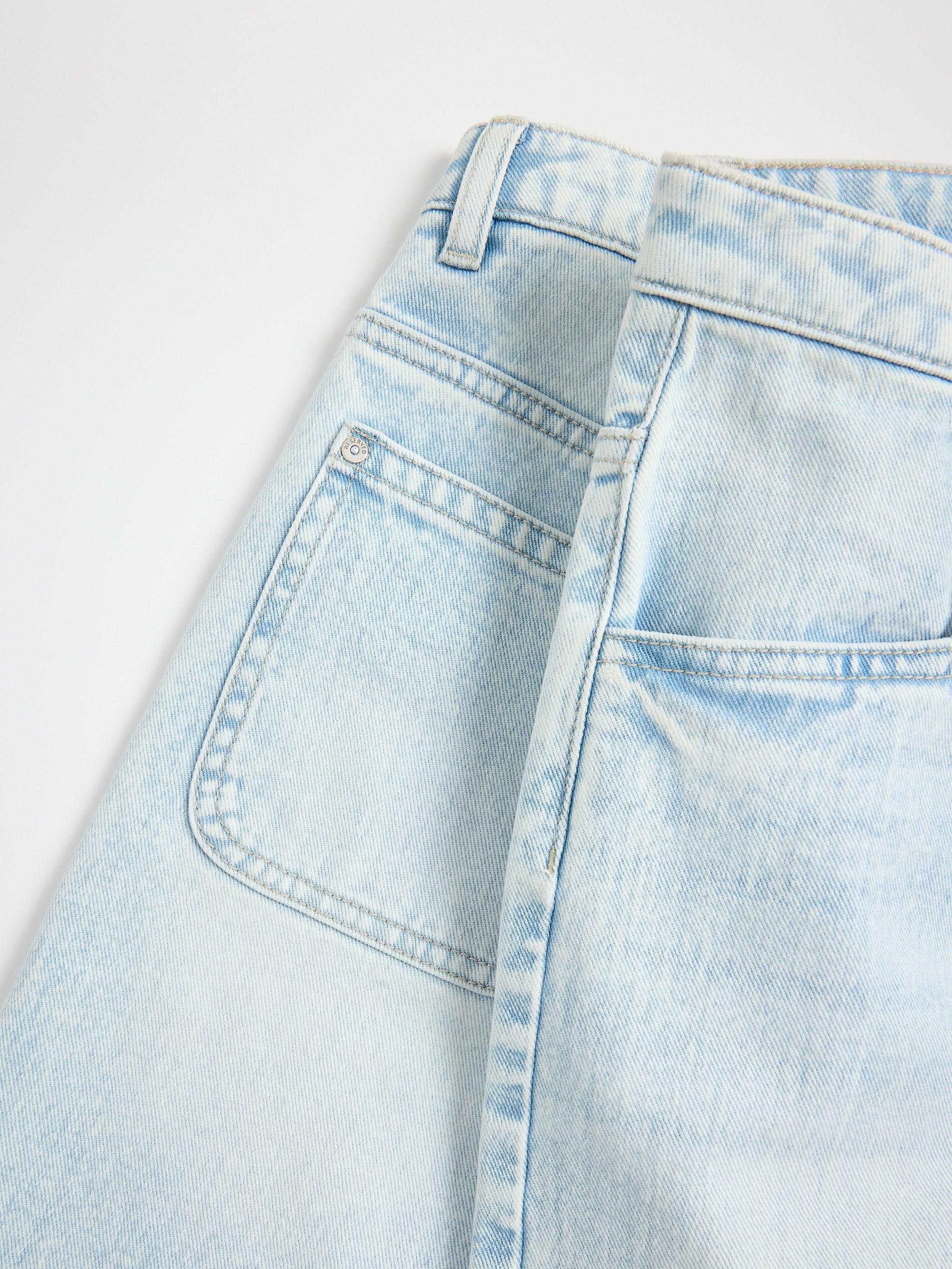 Blue Denim Bermuda Shorts, Blue, large image number 5