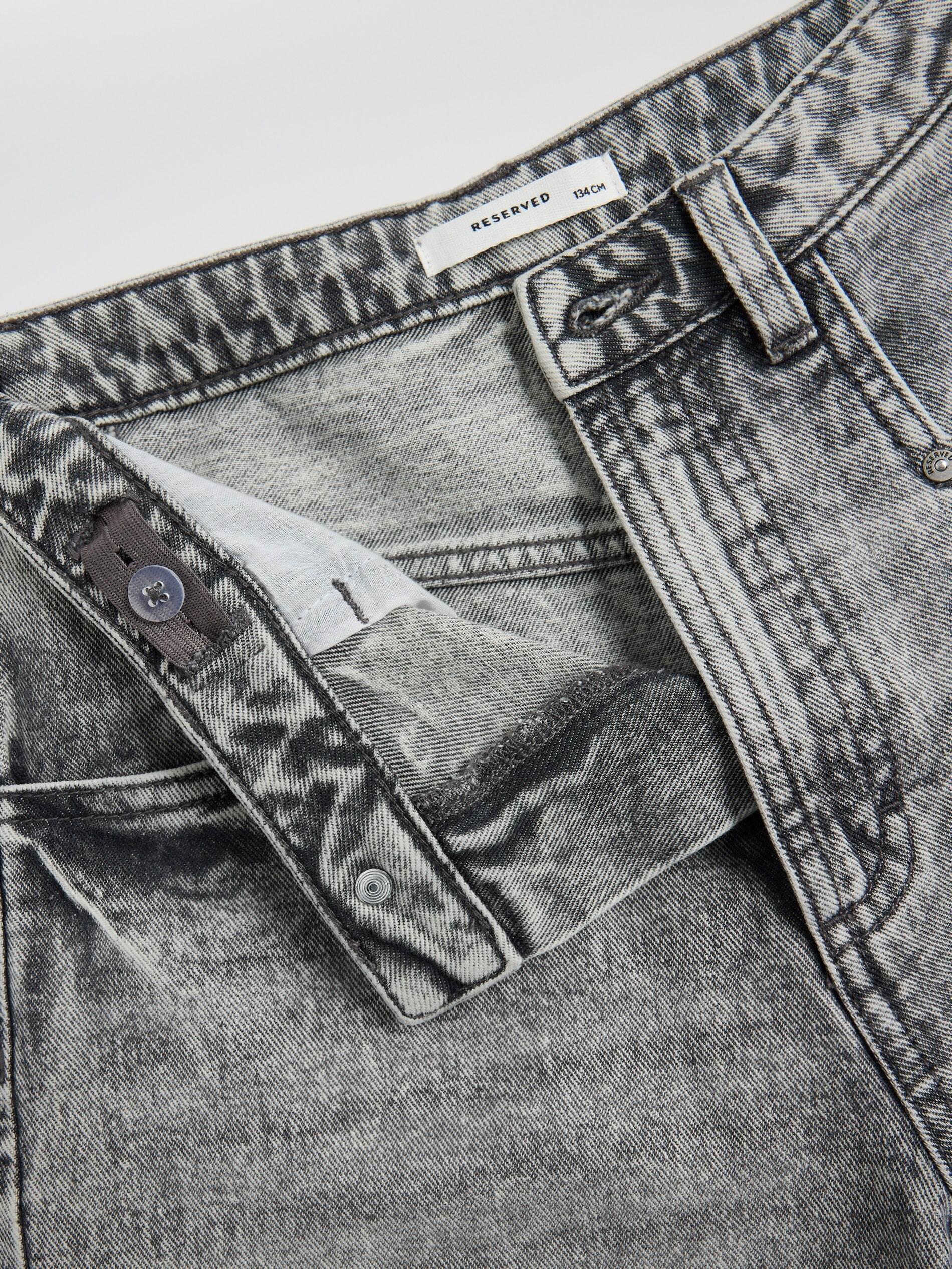 Grey Denim Bermuda Shorts, Light grey, medium