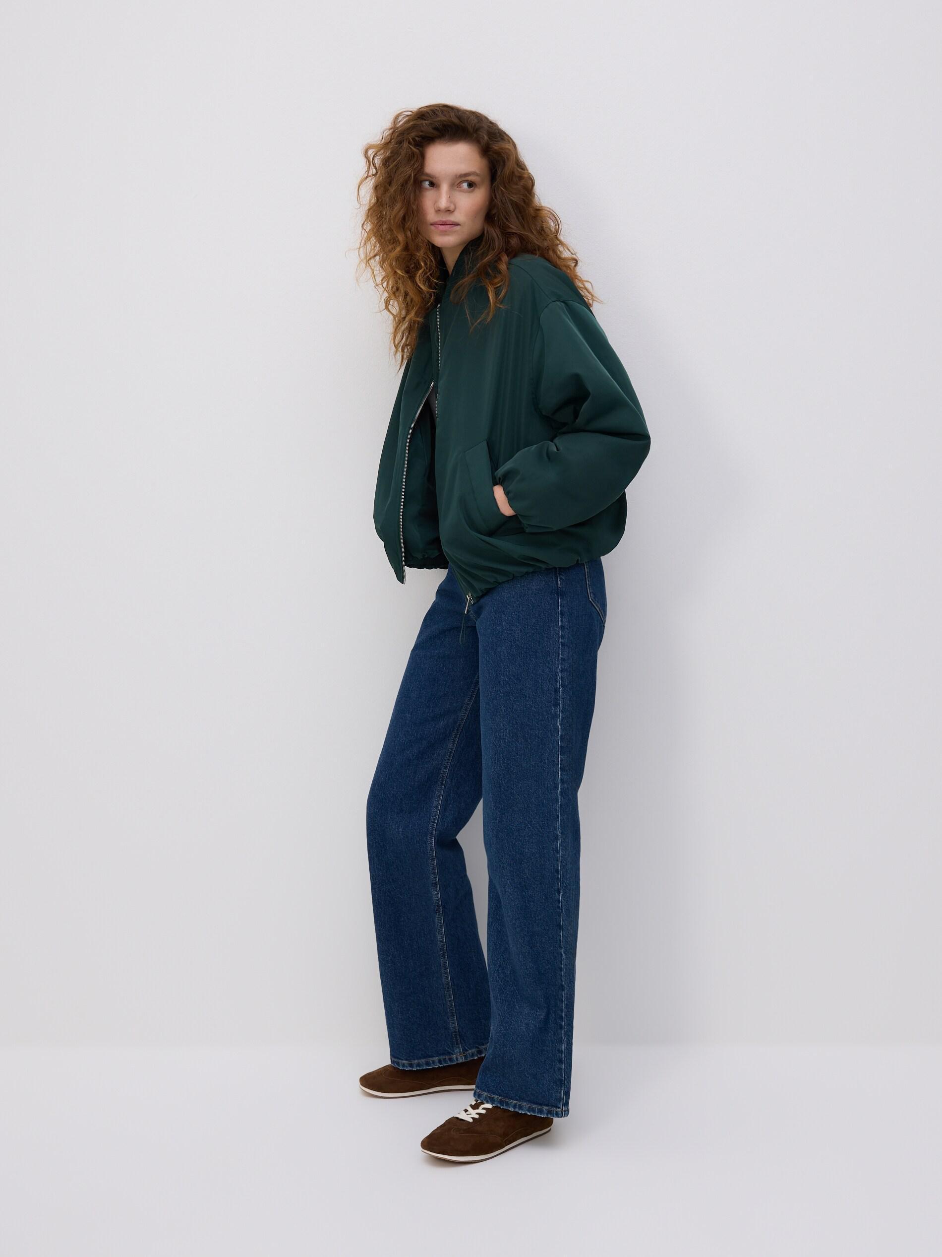 Green Oversized Bomber Jacket, Turquoise, medium