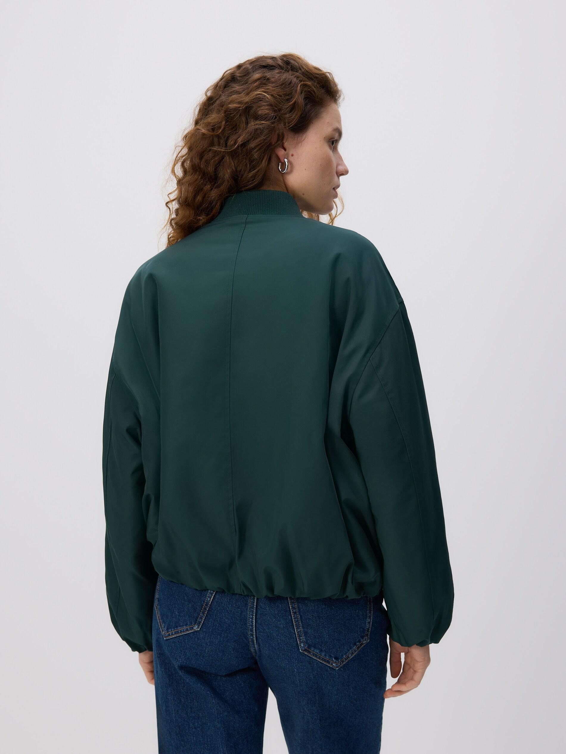 Green Oversized Bomber Jacket, Turquoise, medium