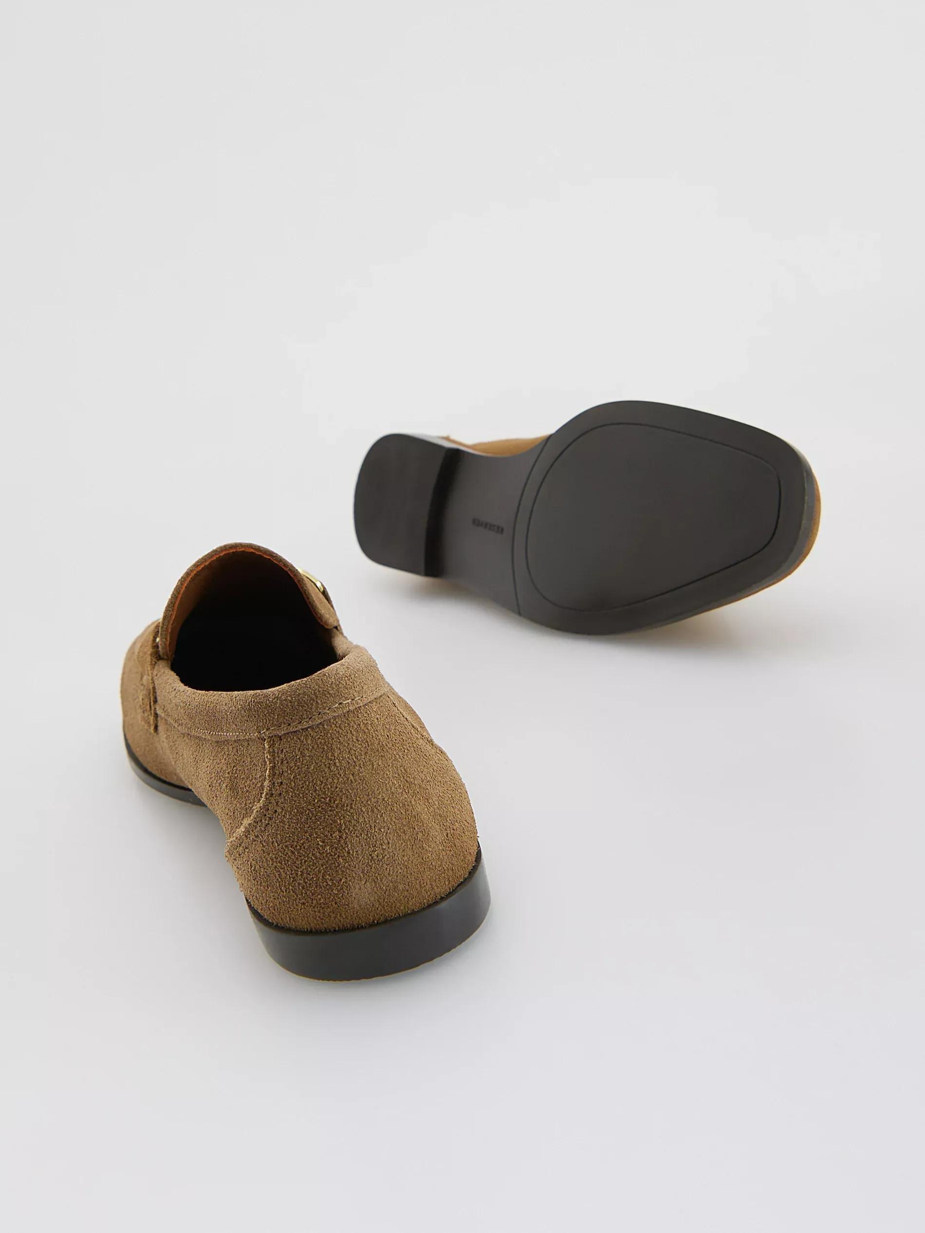 Brown Suede Loafers, Brown, large image number 2