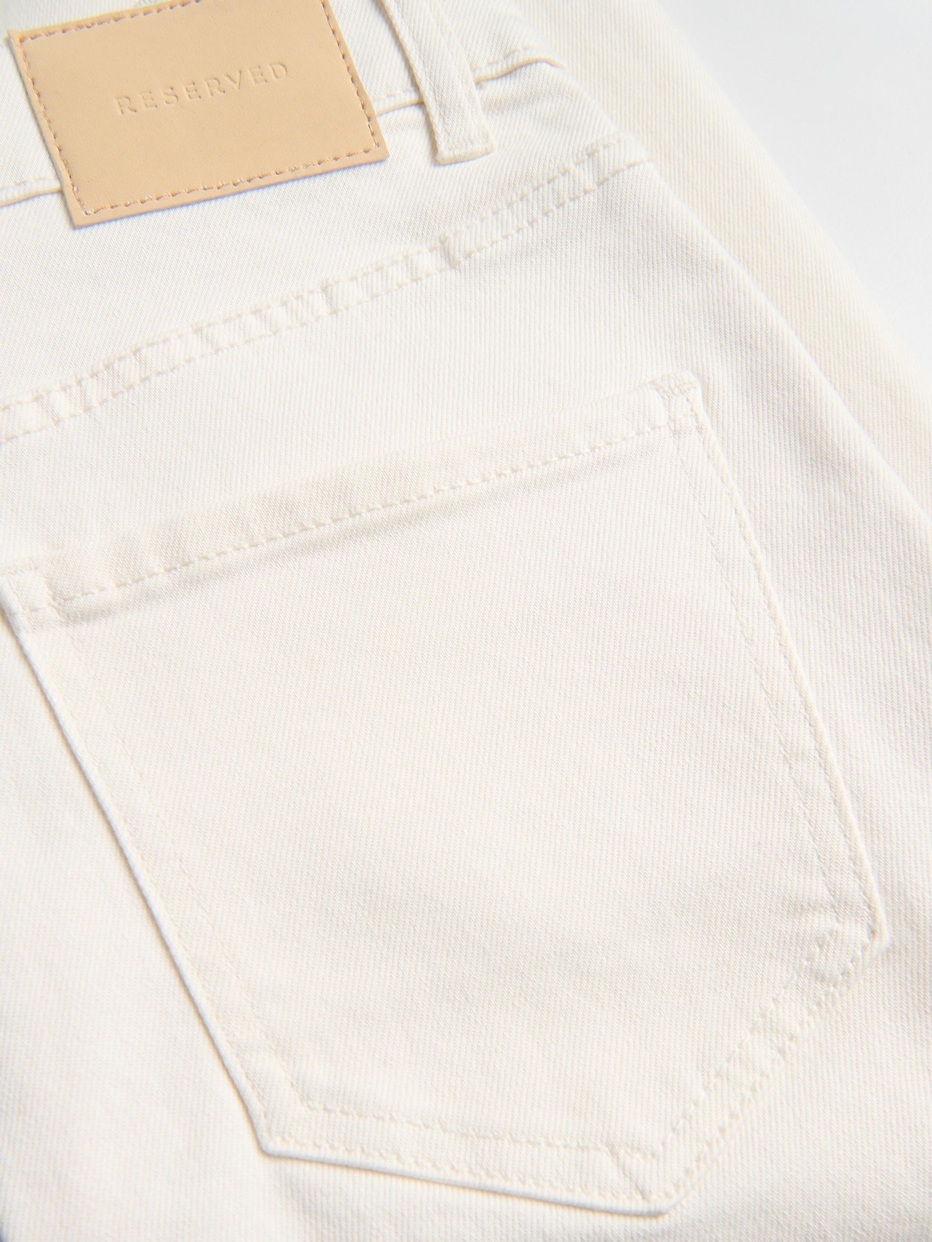 Cream Straight Fit Jeans, Ivory, large image number 4