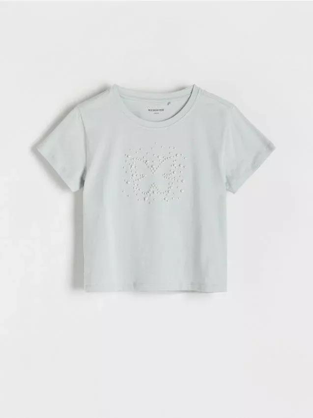 Grey Applique T-Shirt , Kids Girls, , large image number 0