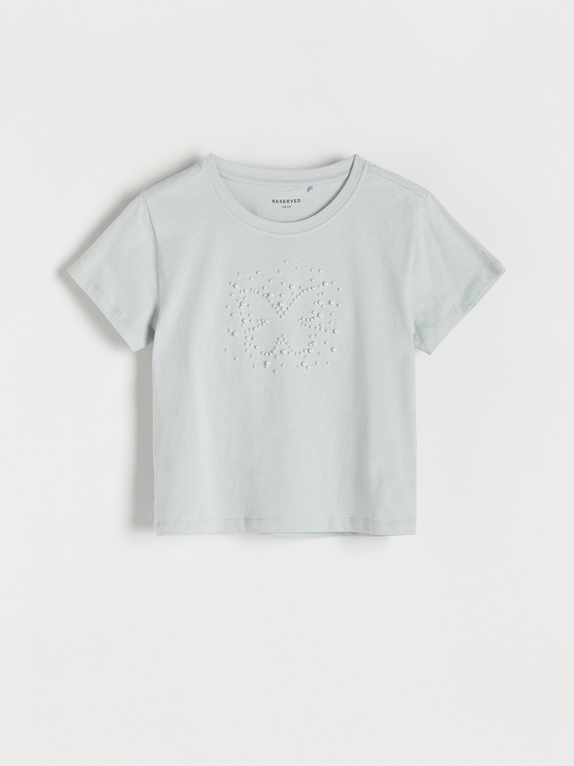 Grey Applique T-Shirt , Kids Girls, , large image number 1