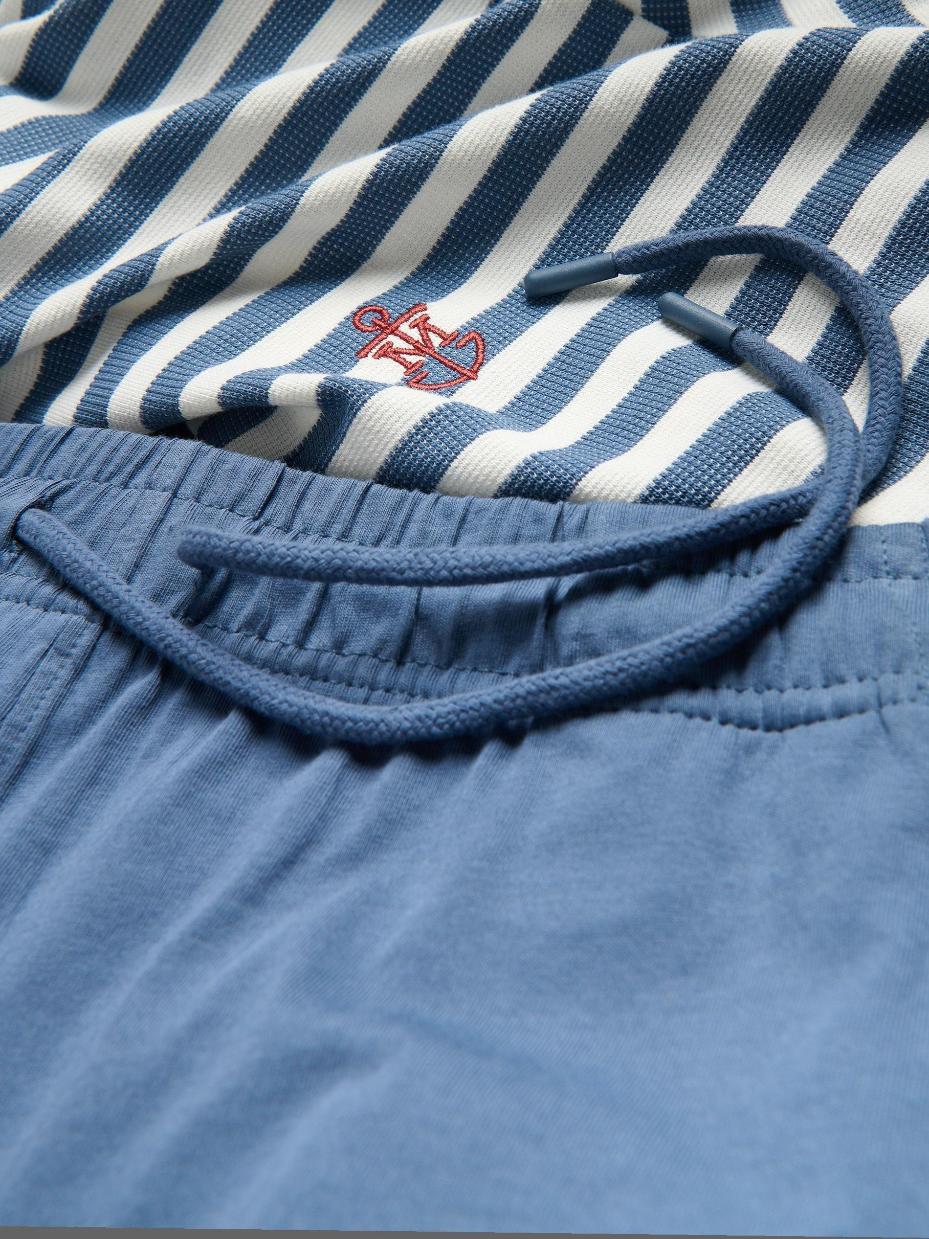 Blue Two Piece Cotton Pyjama Set, , large image number 1