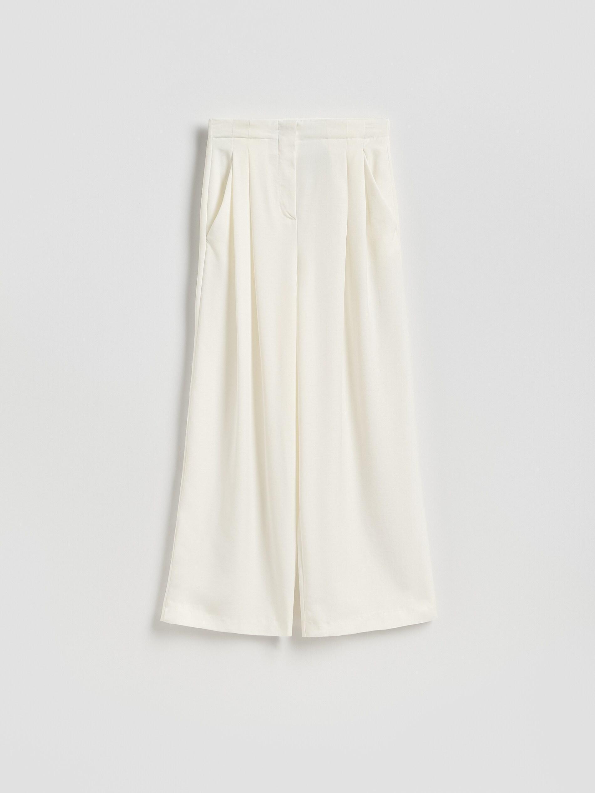 Lyocell blend trousers, Ivory, medium