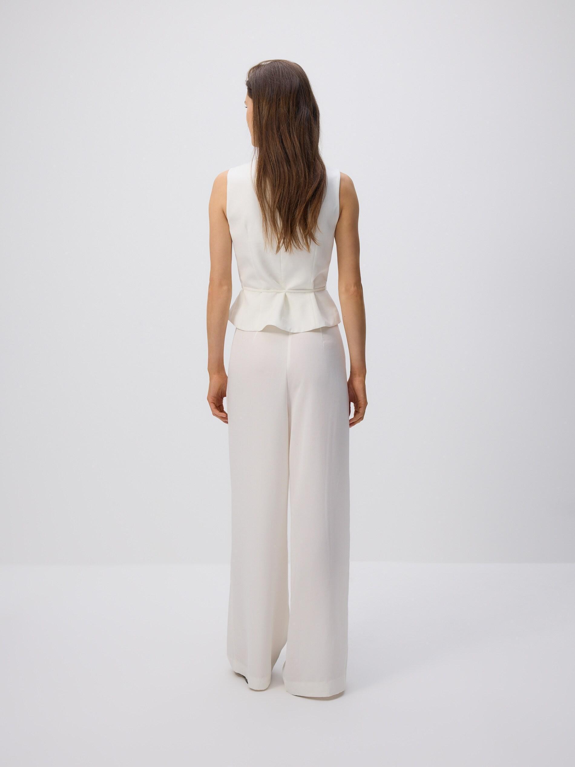 Lyocell blend trousers, Ivory, large image number 5