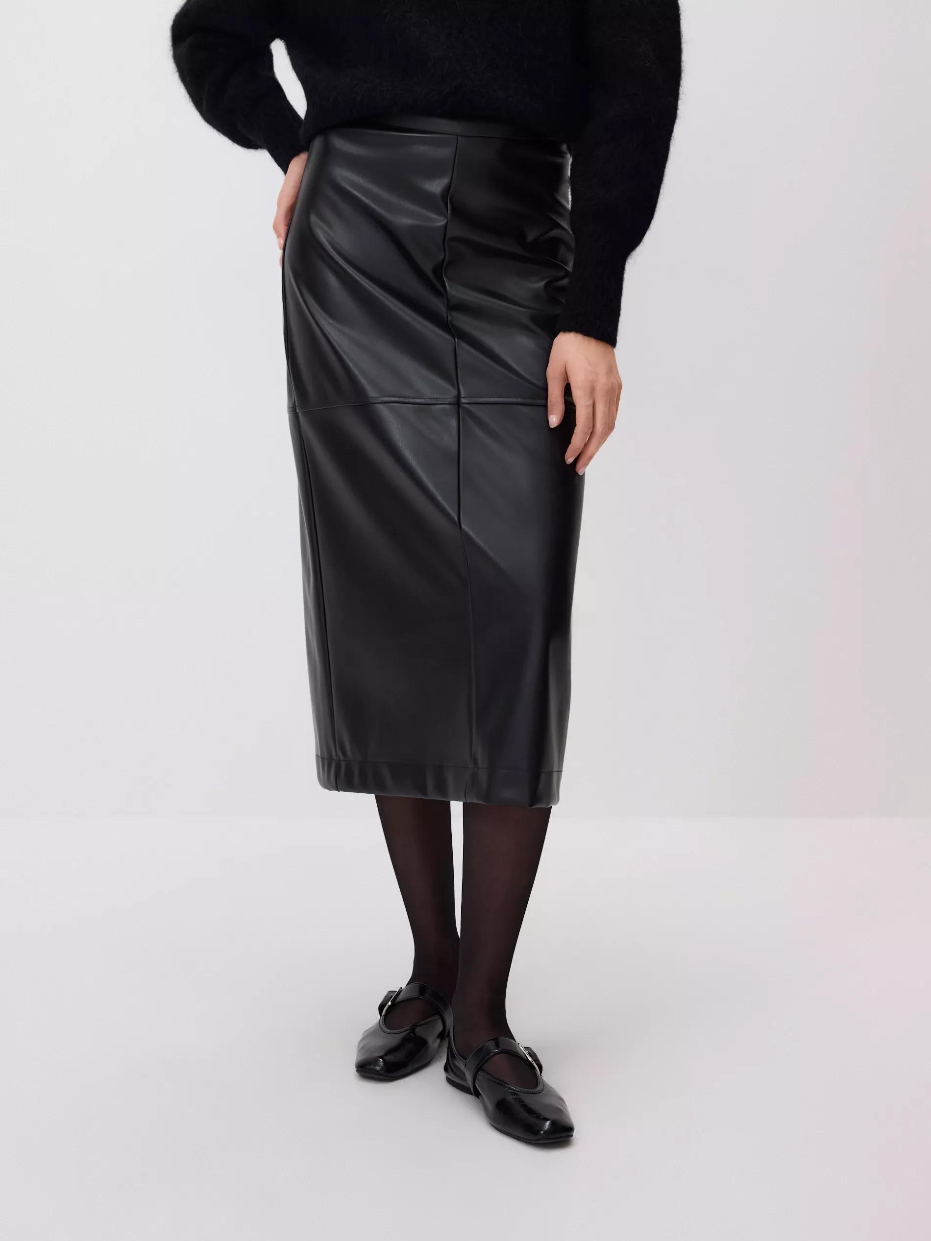 Black Maxi Skirt With Side Split, Black, medium