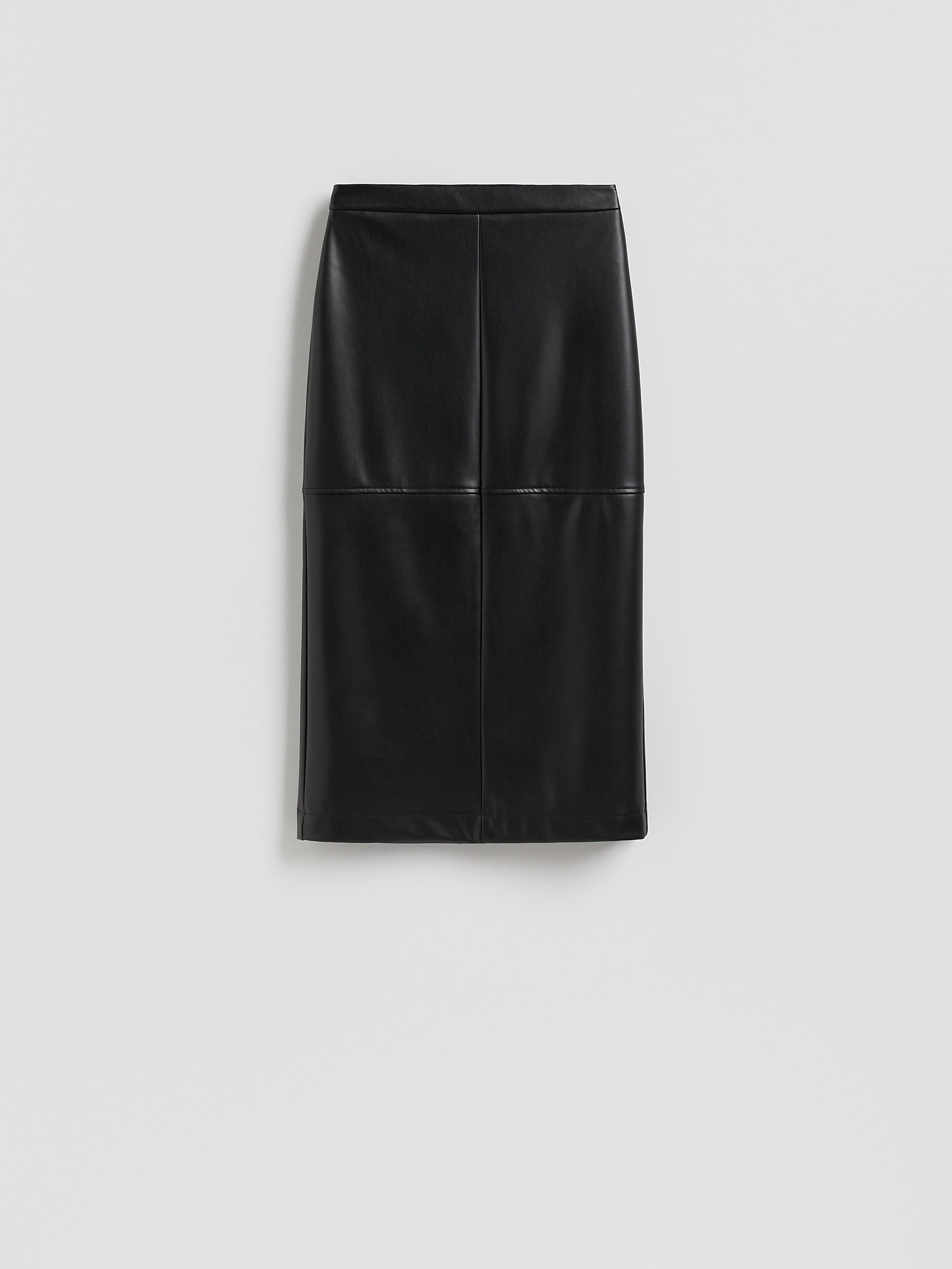 Black Maxi Skirt With Side Split, Black, large image number 3