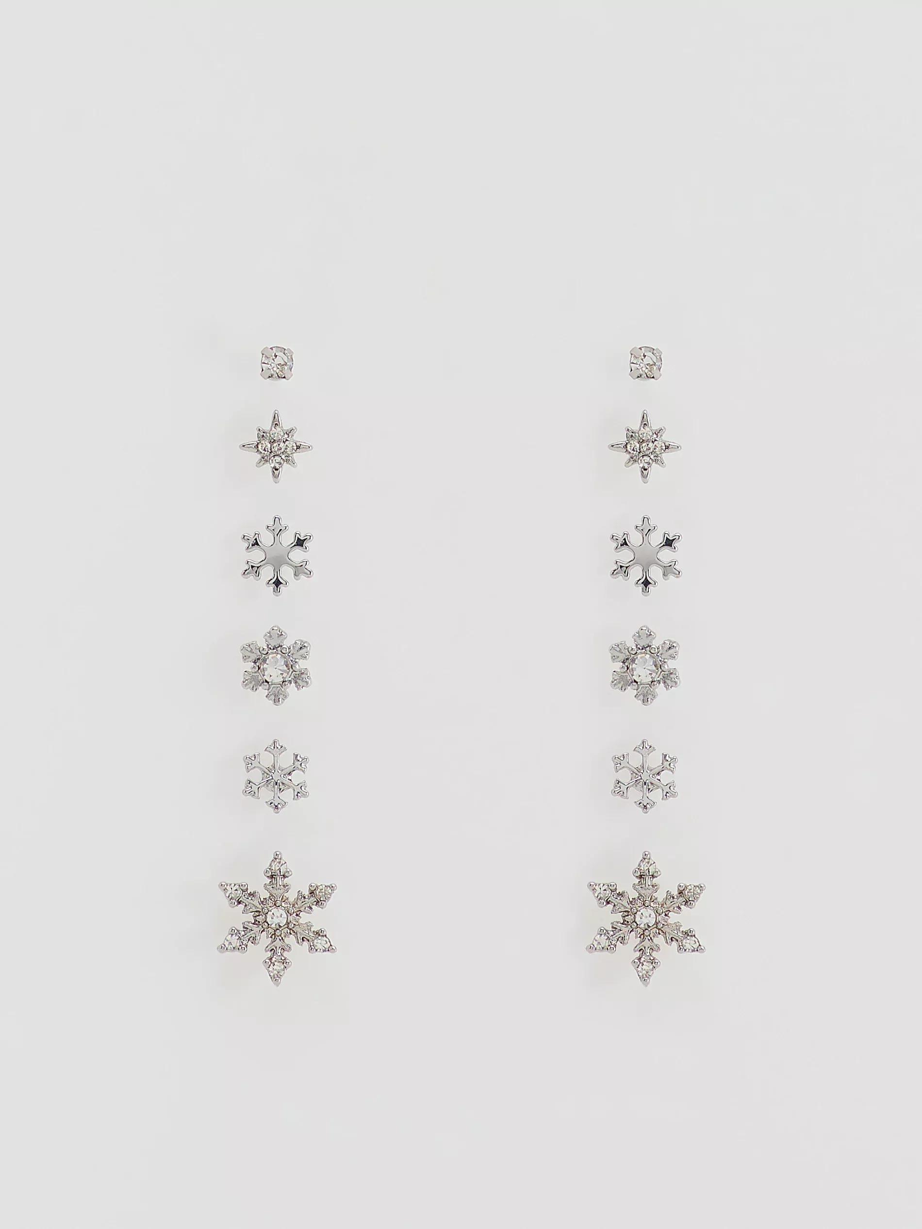 Silver Earrings Set, Silver, large image number 0