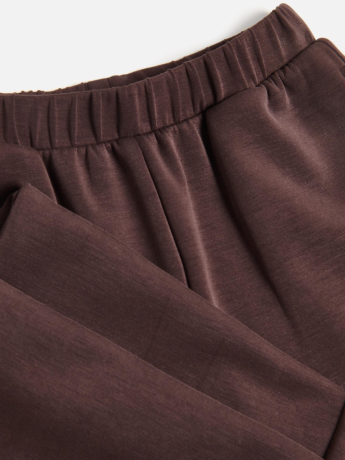 Brown Modal Blend Sweatpants, Brown, large image number 3