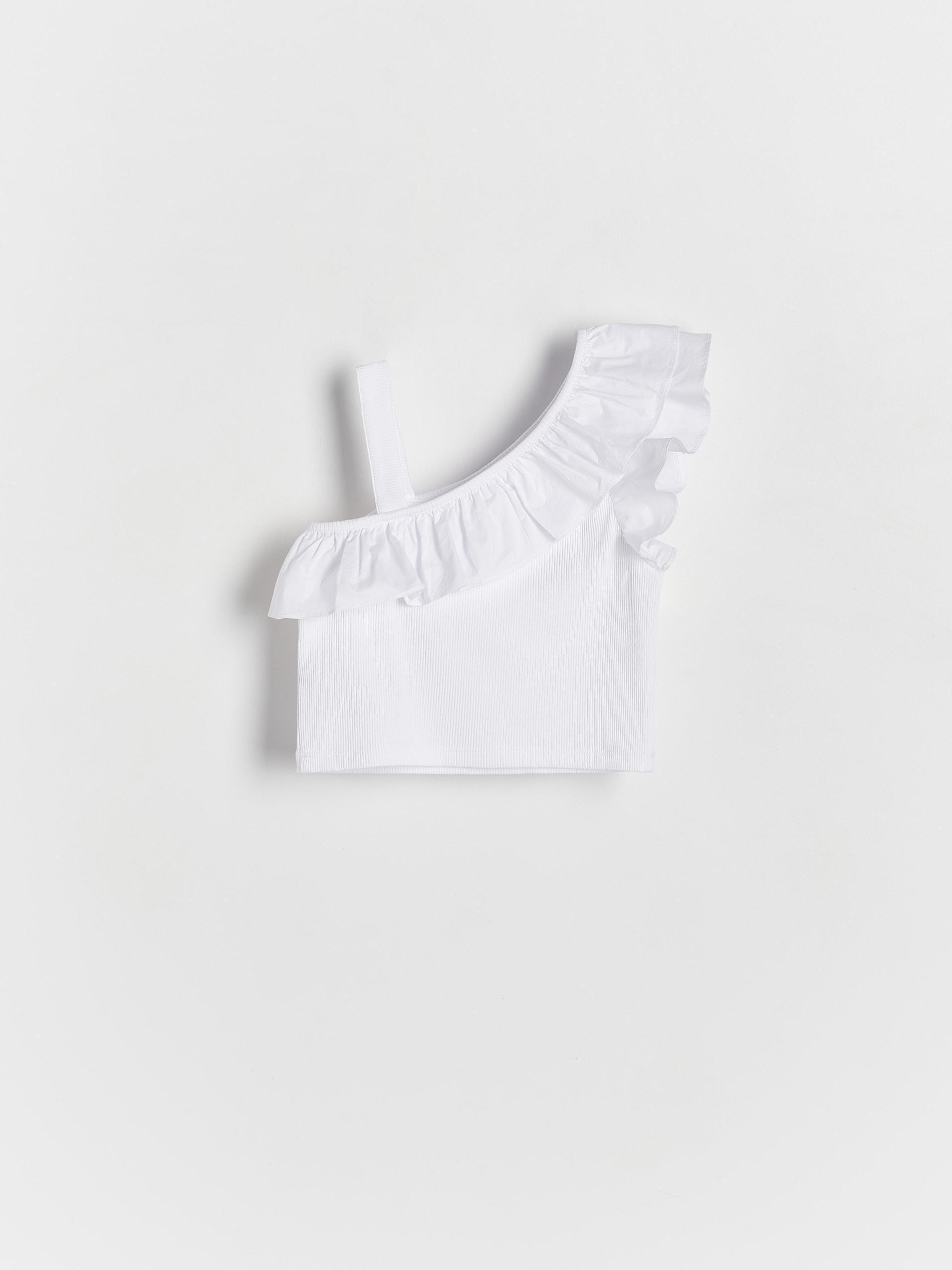 White Frilled Top, , large image number 2