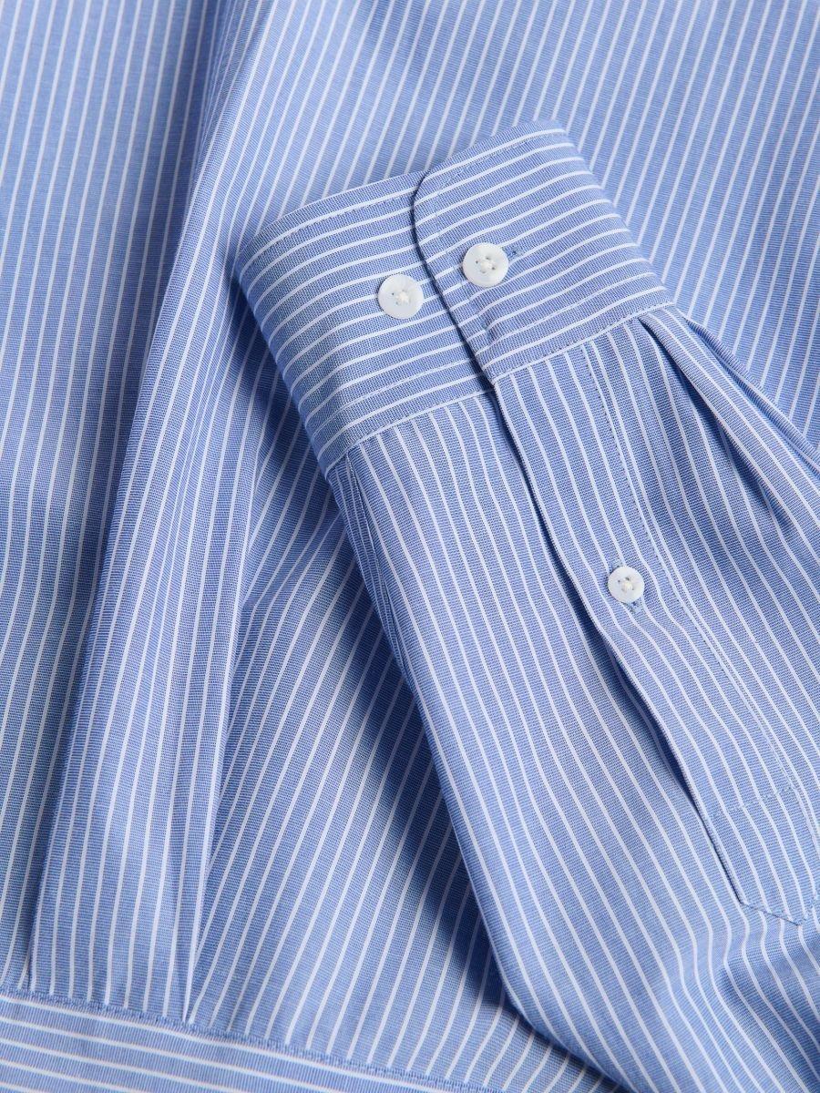 قميص بقصة عادية خطوط أزرق, Blue, medium