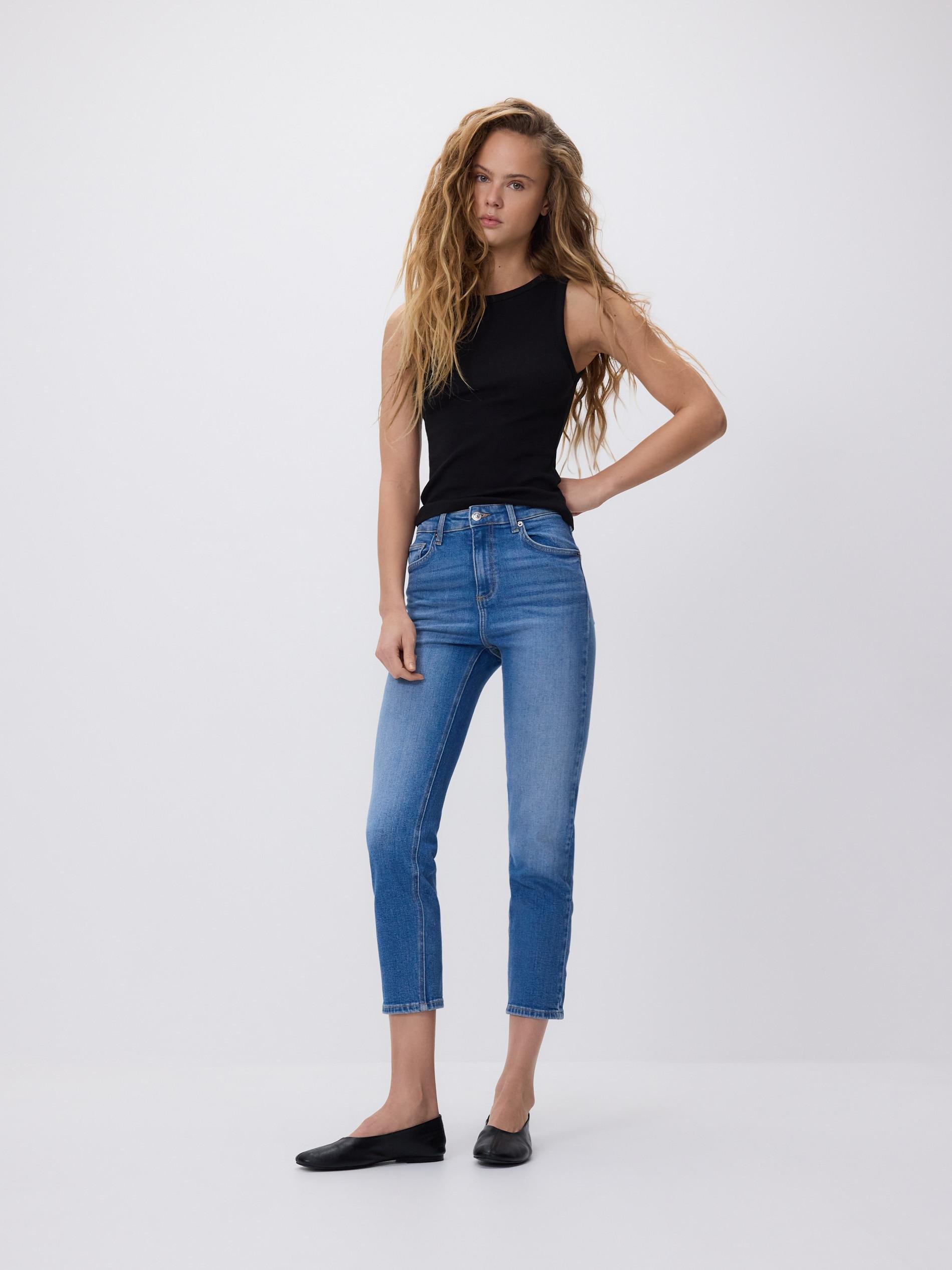 Blue Jeans Straight Jeans, Blue, medium