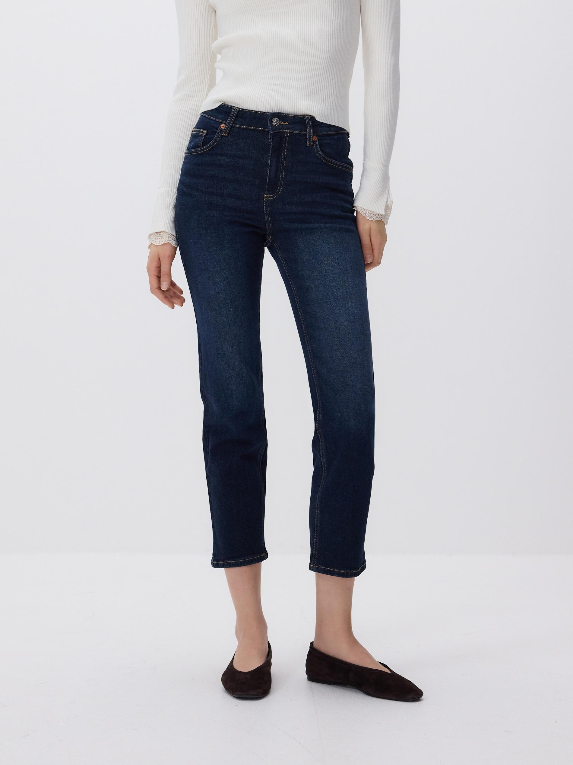 Navy Straight Jeans, Navy, large image number 1