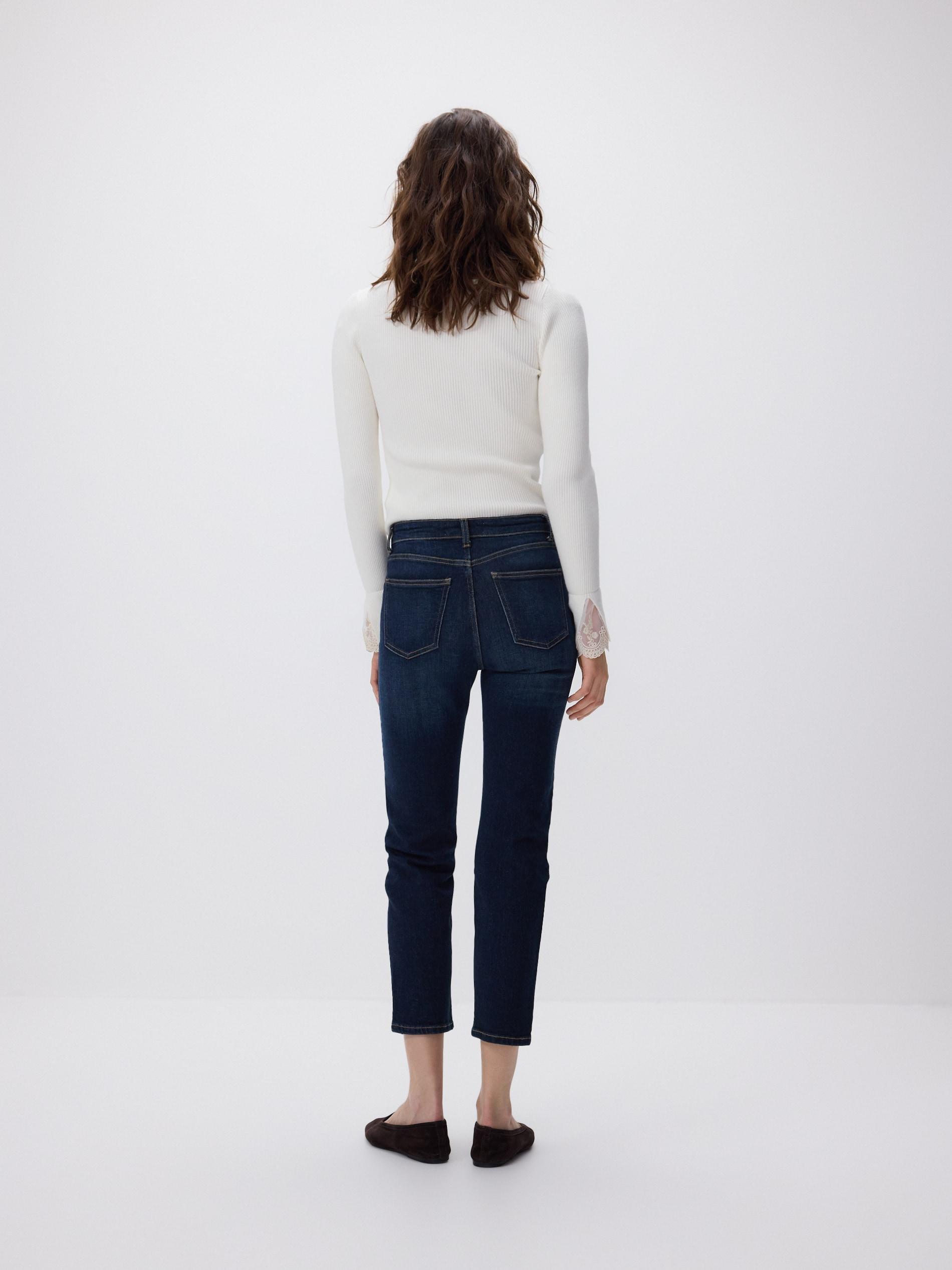 Navy Straight Jeans, Navy, large image number 3